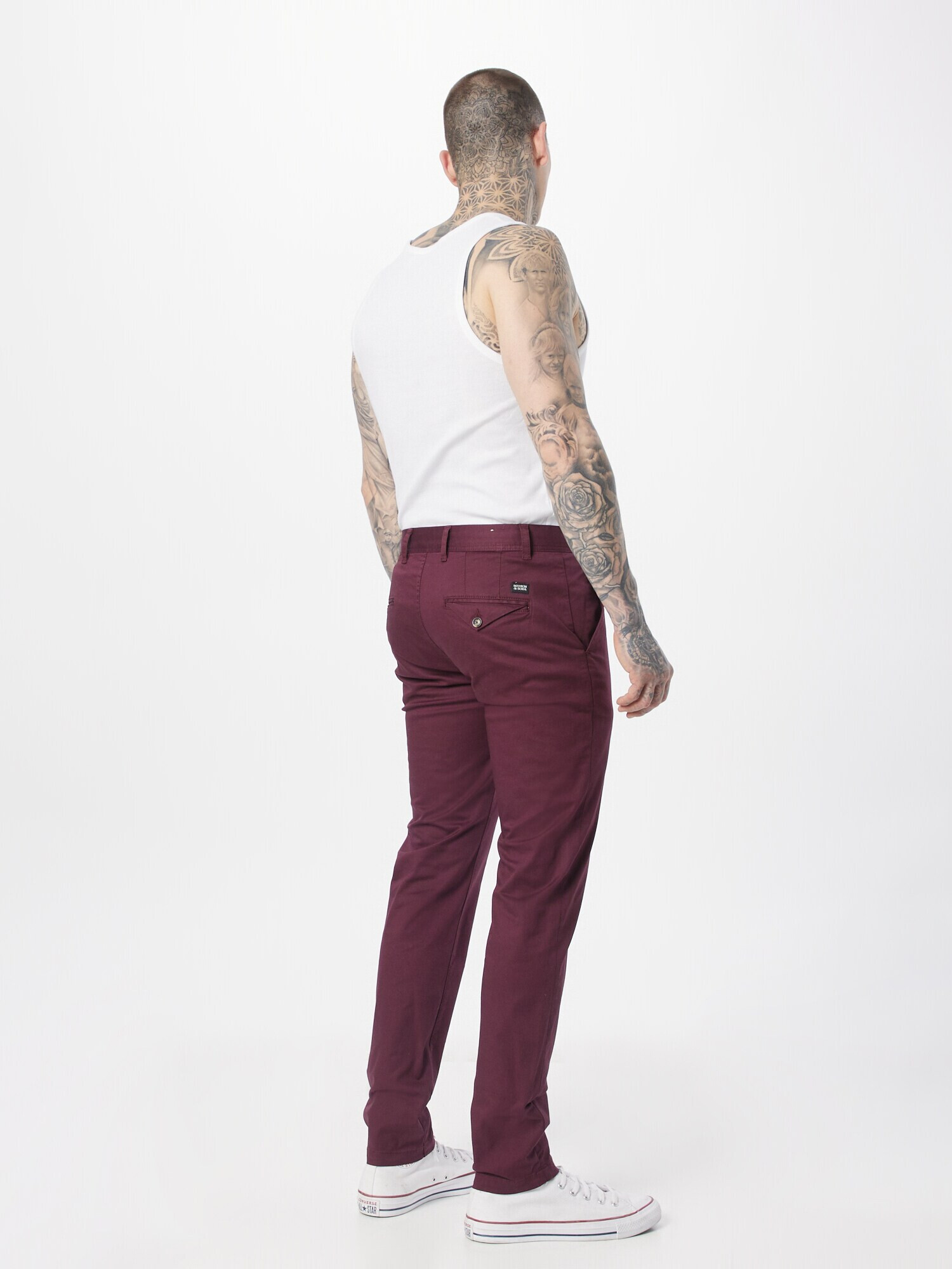 SCOTCH & SODA Pantaloni eleganți 'Mott seasonal essential' roșu burgundy - Pled.ro