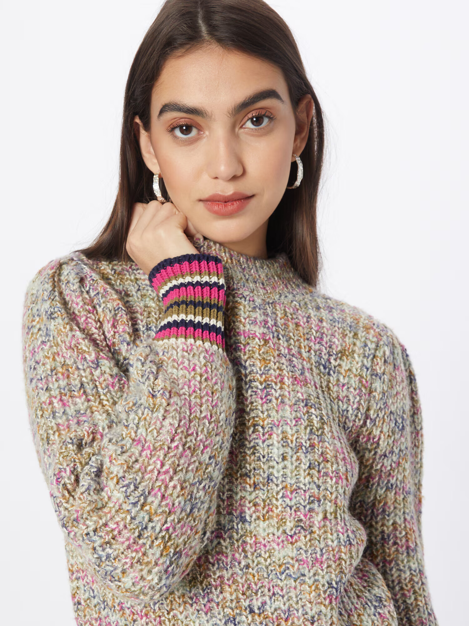 SCOTCH & SODA Pulover albastru gențiană / oliv / fucsia / alb perlat - Pled.ro