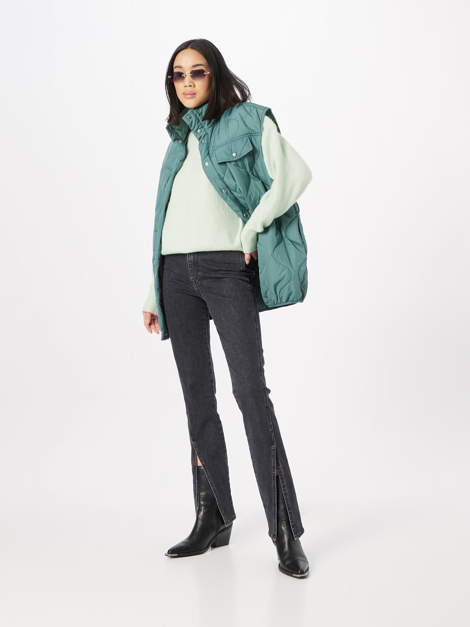 SCOTCH & SODA Pulover 'Fuzzy' verde pastel - Pled.ro