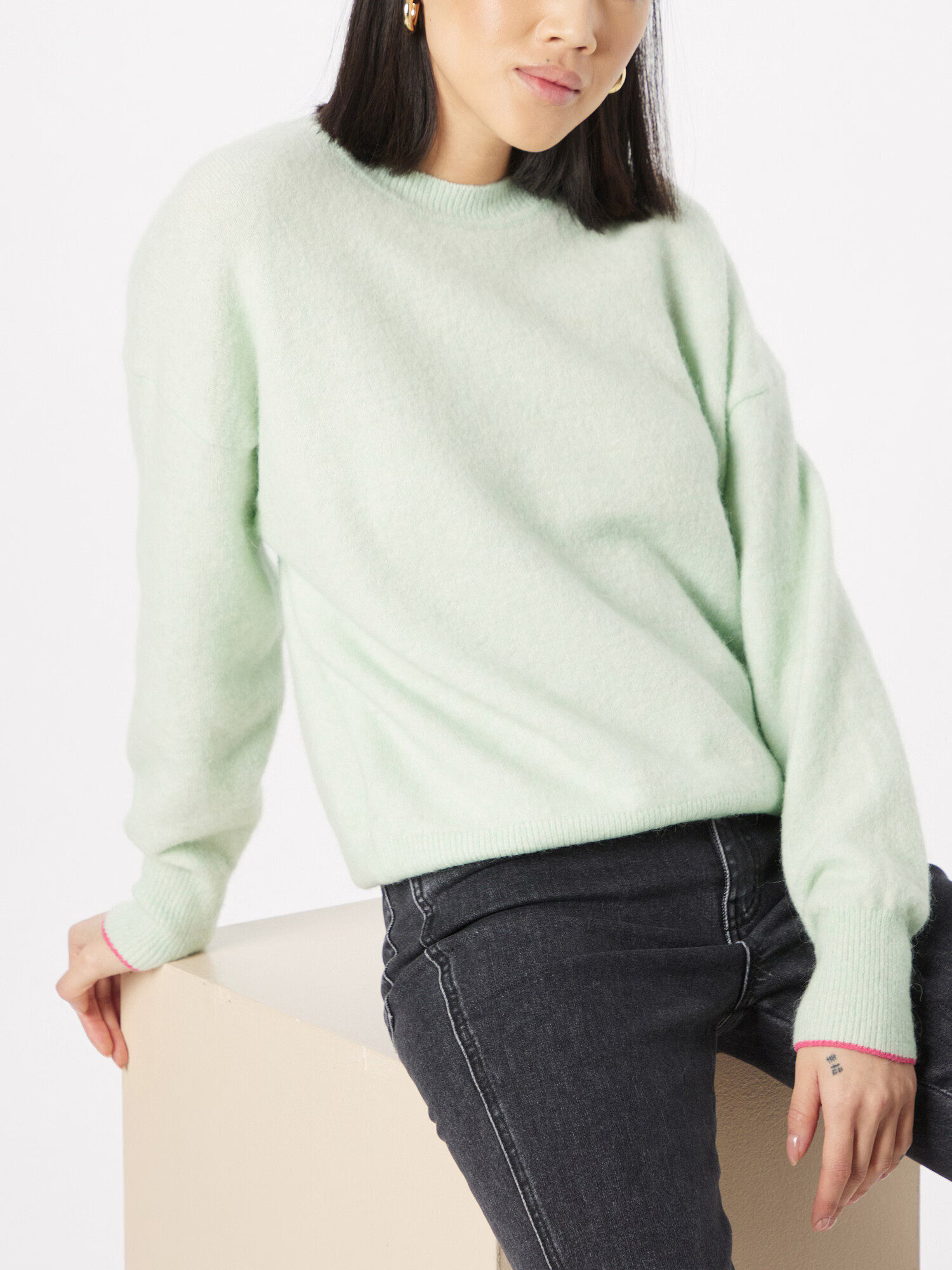 SCOTCH & SODA Pulover 'Fuzzy' verde pastel - Pled.ro