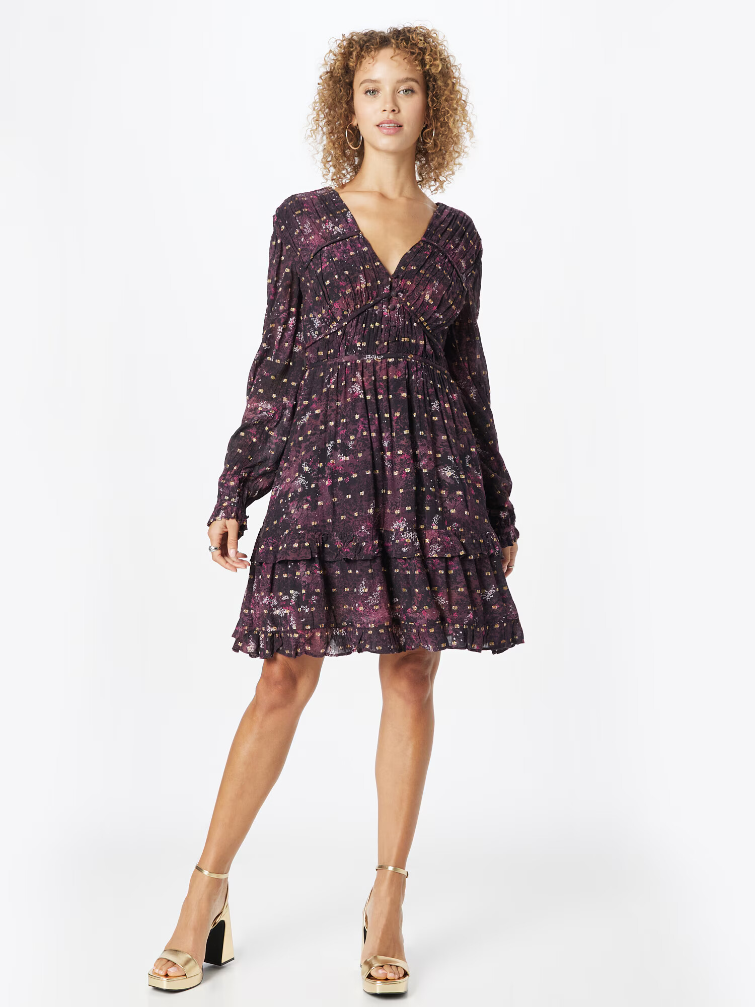 SCOTCH & SODA Rochie albastru noapte / auriu / roșu burgundy - Pled.ro