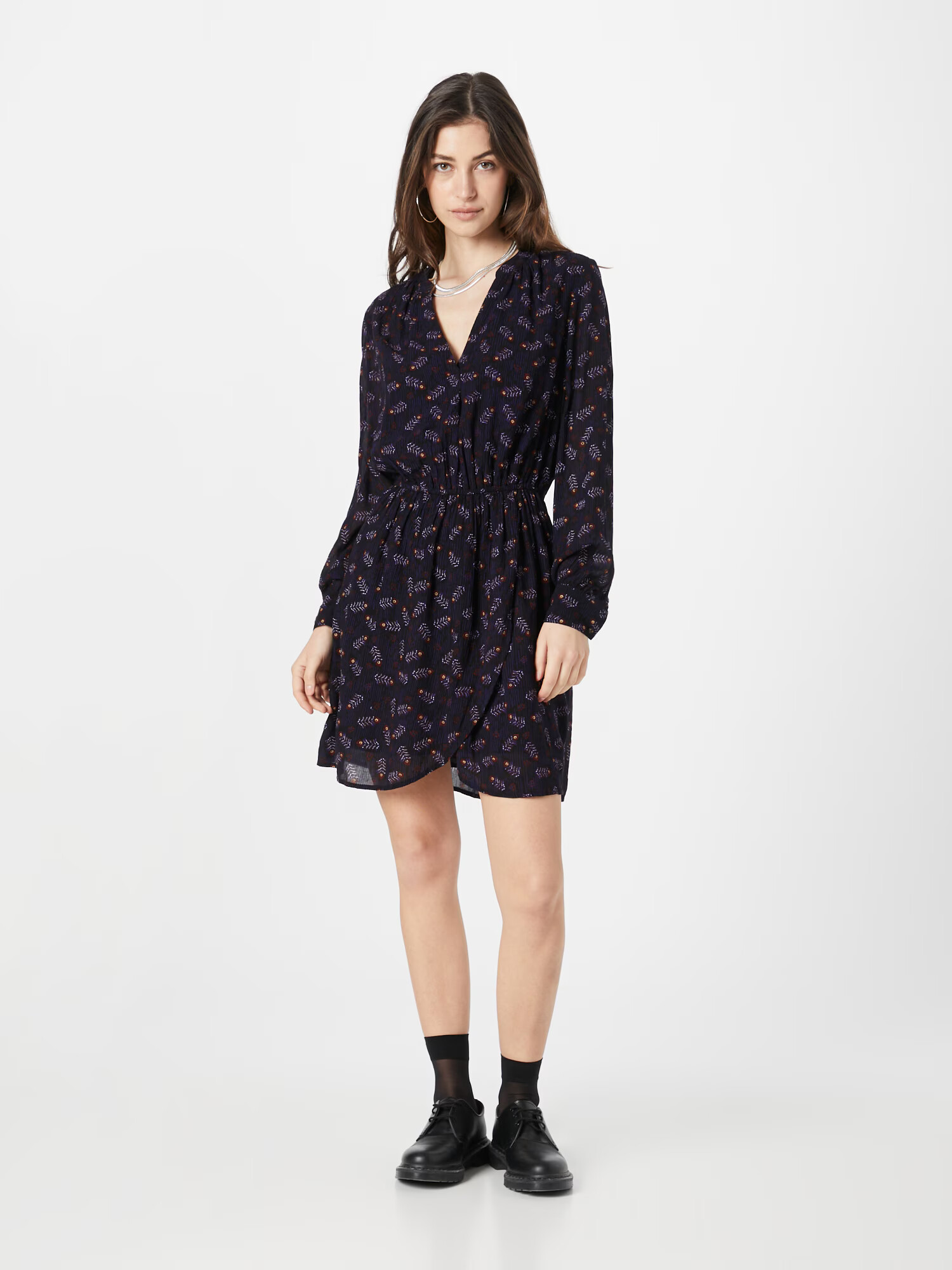 SCOTCH & SODA Rochie albastru noapte / castaniu / galben / alb - Pled.ro