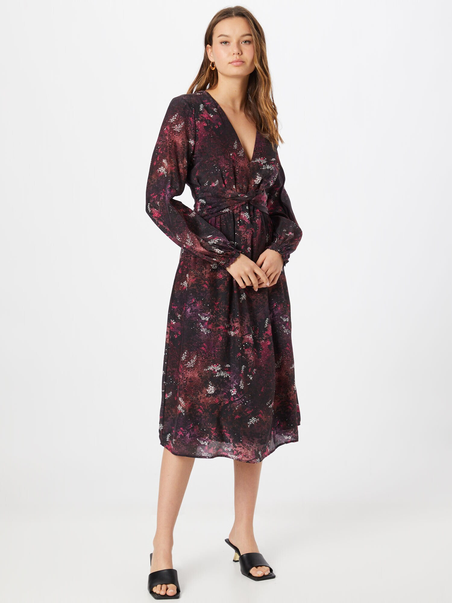 SCOTCH & SODA Rochie roz închis / roșu ruginiu / roșu burgundy / alb - Pled.ro