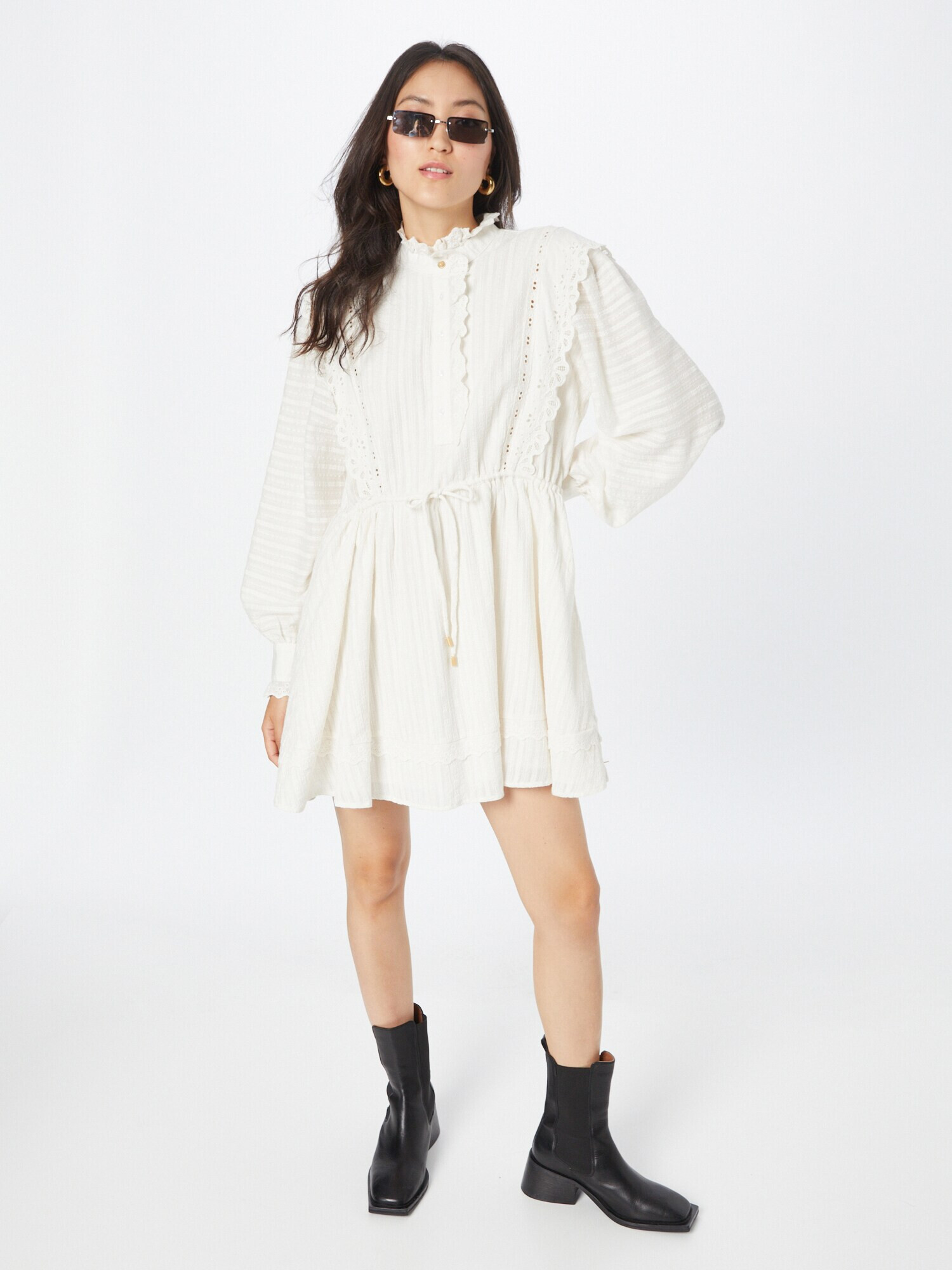 SCOTCH & SODA Rochie tip bluză alb - Pled.ro