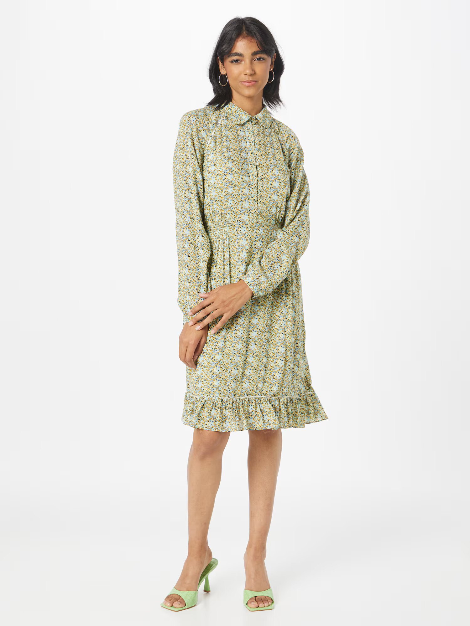 SCOTCH & SODA Rochie tip bluză albastru / albastru deschis / galben deschis / verde stuf - Pled.ro