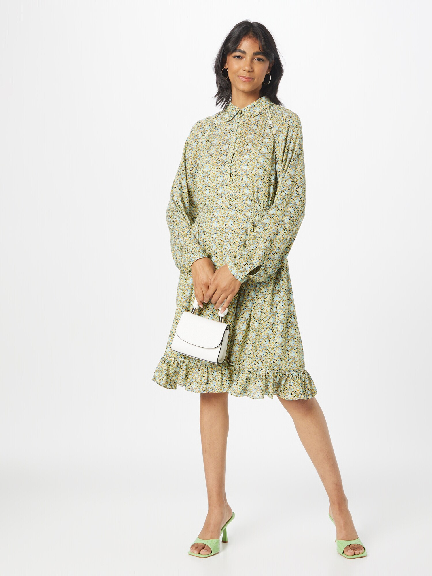 SCOTCH & SODA Rochie tip bluză albastru / albastru deschis / galben deschis / verde stuf - Pled.ro