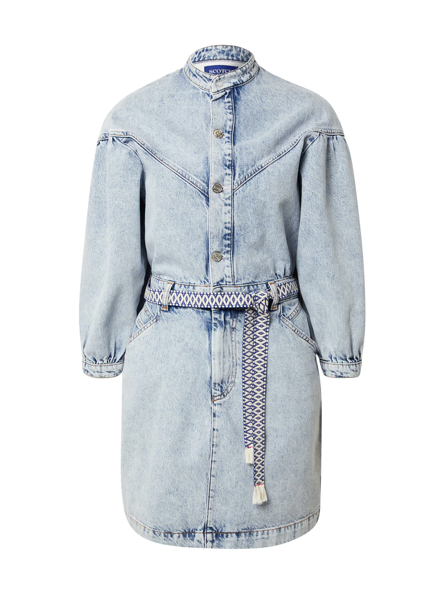 SCOTCH & SODA Rochie tip bluză albastru denim - Pled.ro