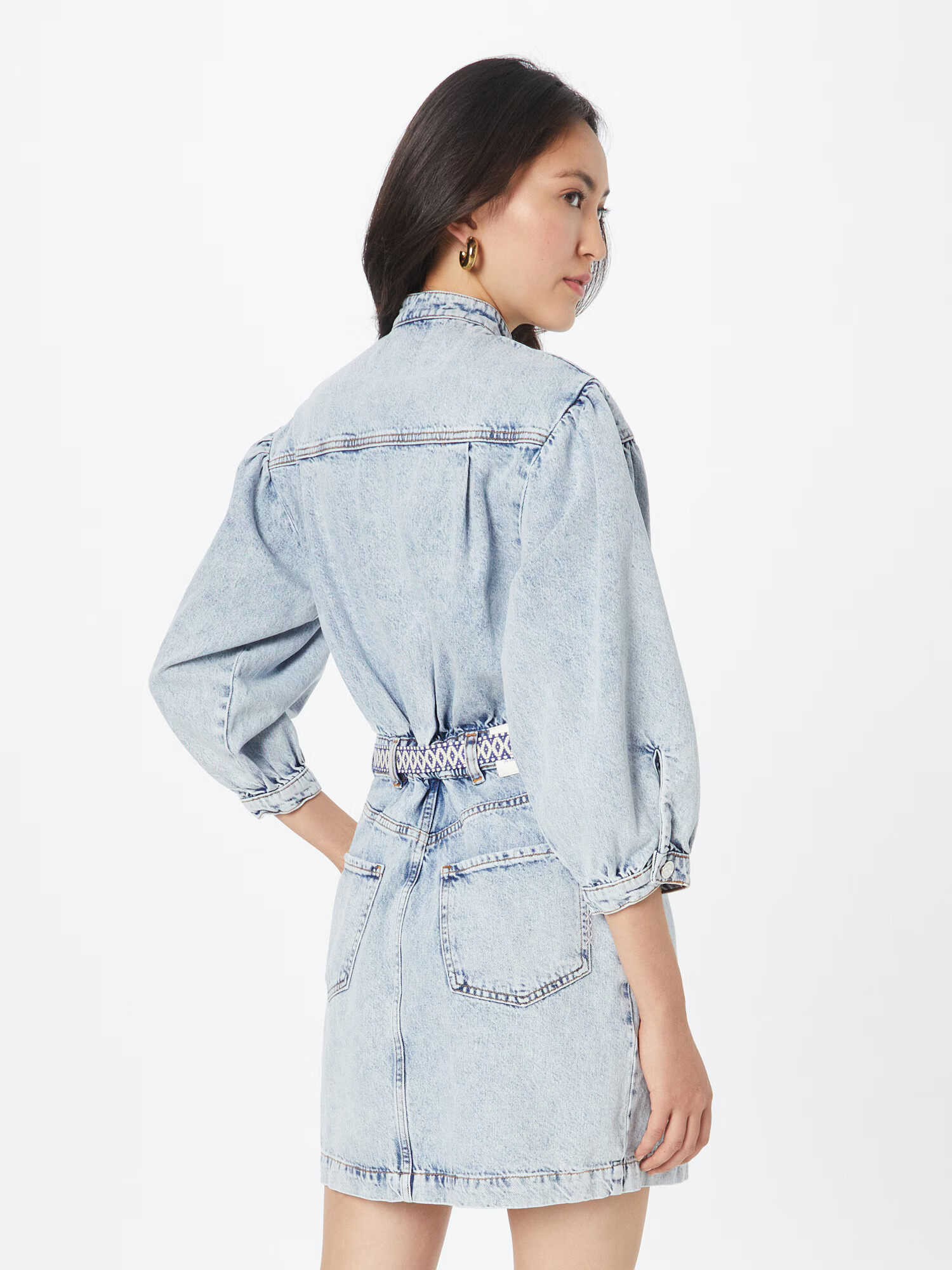 SCOTCH & SODA Rochie tip bluză albastru denim - Pled.ro