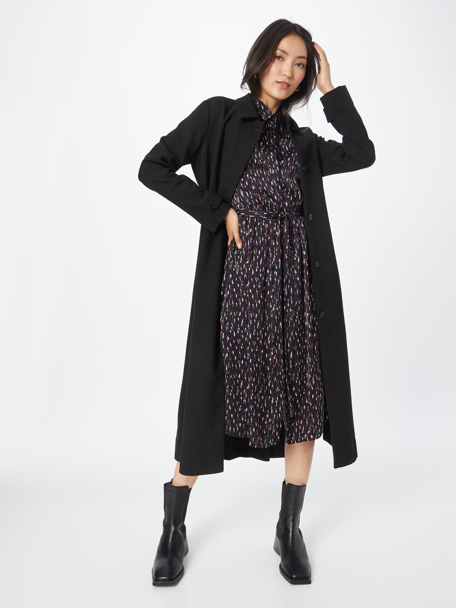 SCOTCH & SODA Rochie tip bluză roz / negru / alb - Pled.ro