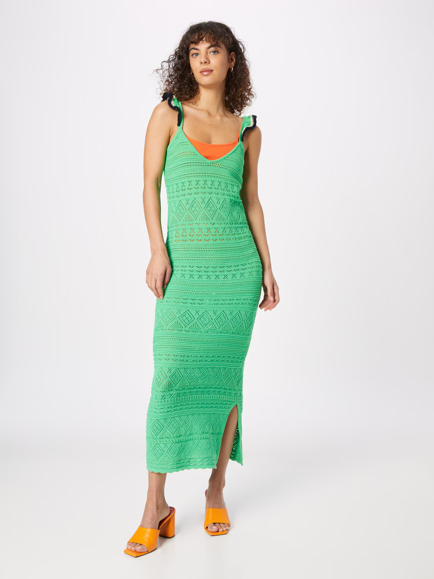 SCOTCH & SODA Rochie tricotat crem / verde deschis / negru - Pled.ro