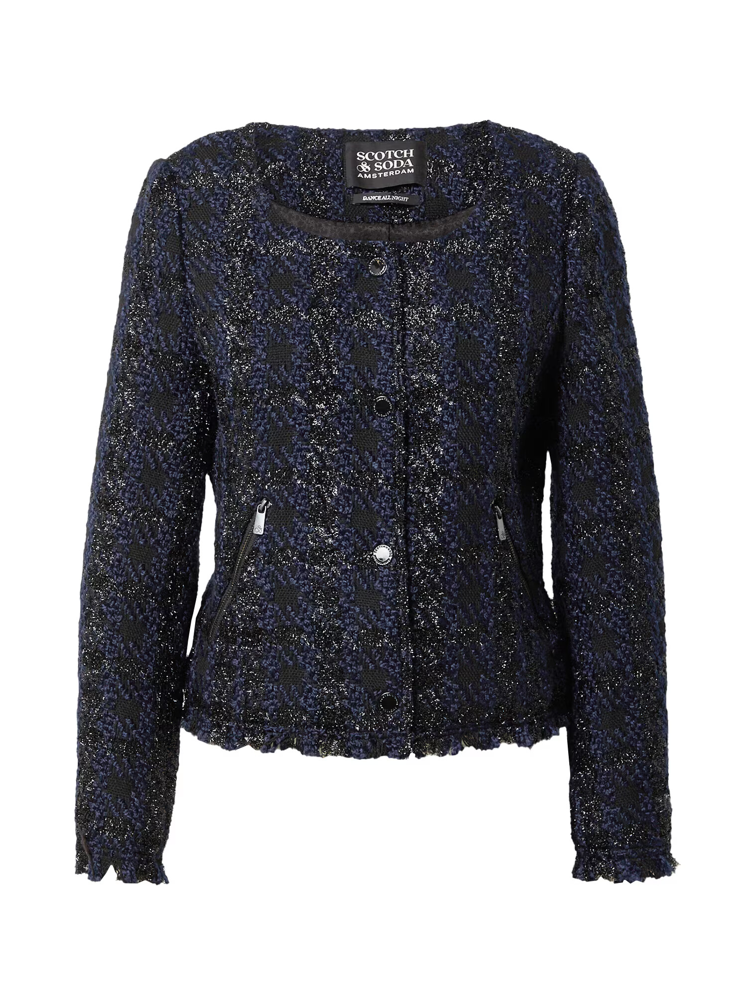 SCOTCH & SODA Sacou albastru noapte / negru / argintiu - Pled.ro