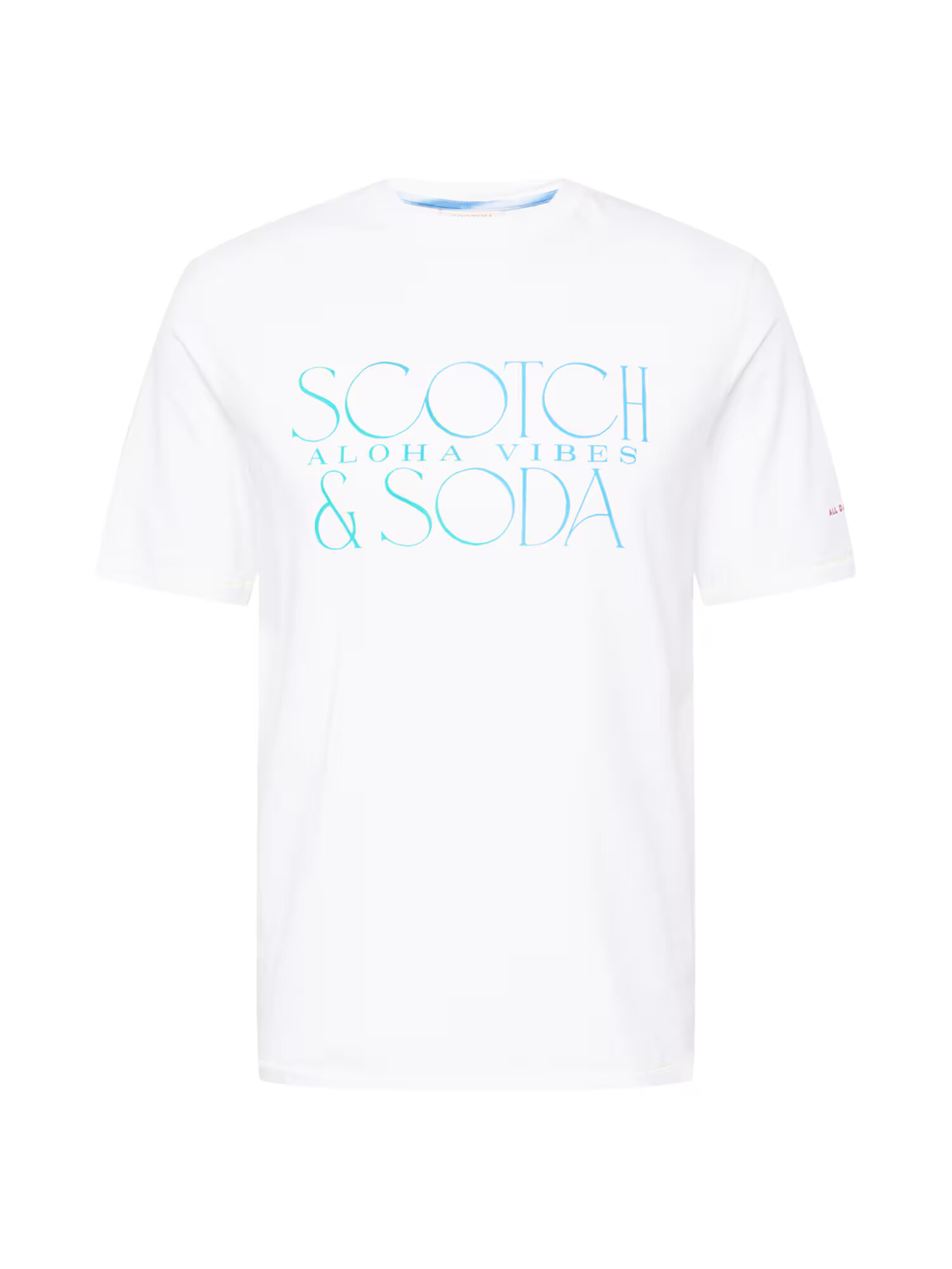 SCOTCH & SODA Tricou albastru aqua / alb - Pled.ro