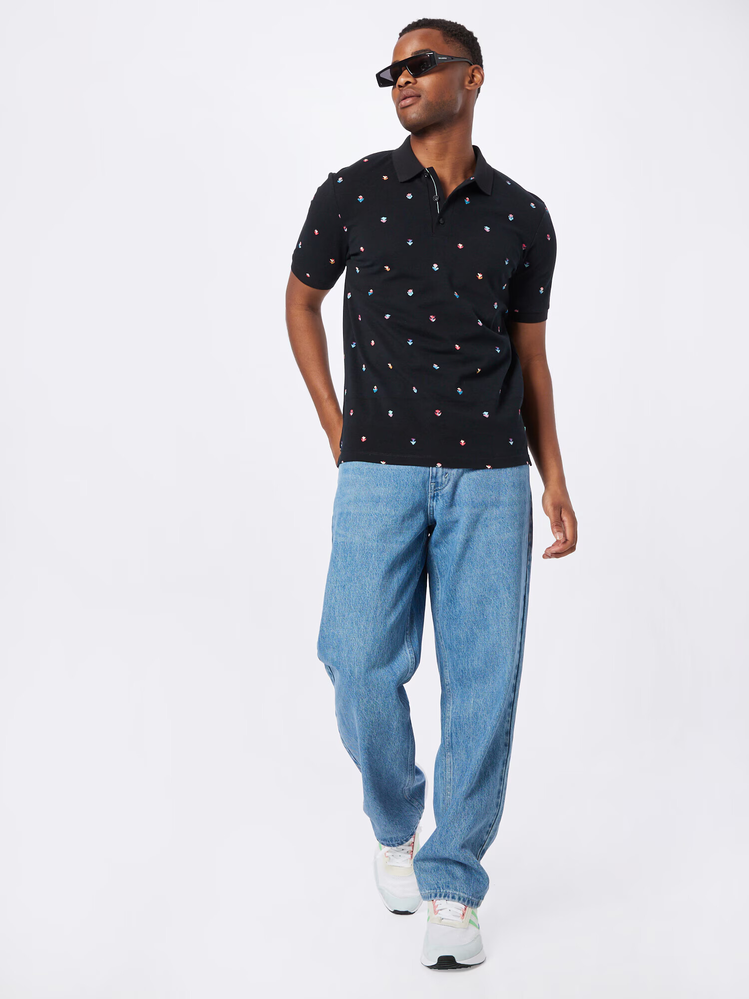 SCOTCH & SODA Tricou albastru aqua / roșu / negru / alb - Pled.ro