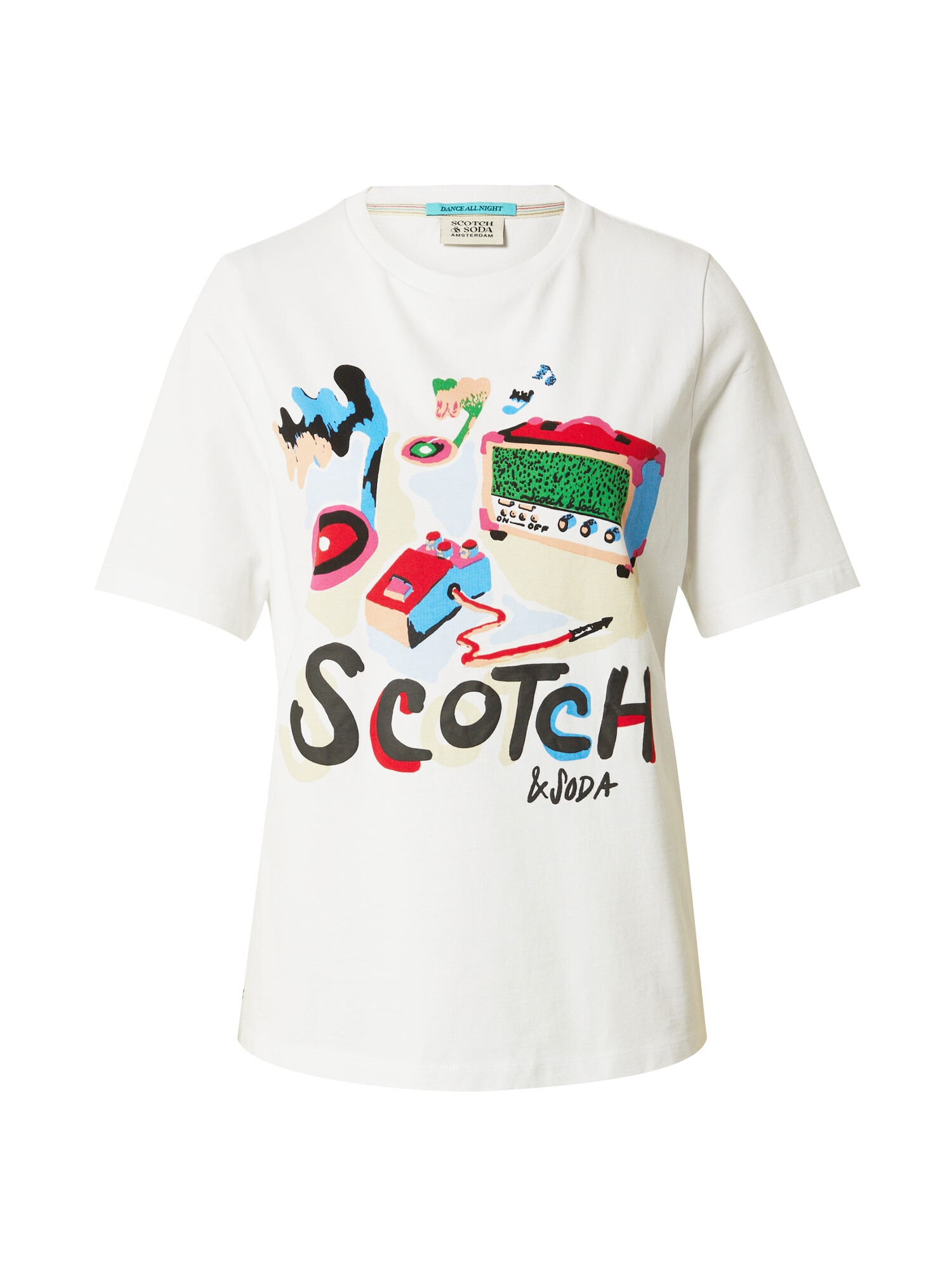 SCOTCH & SODA Tricou albastru deschis / roșu / negru / alb - Pled.ro