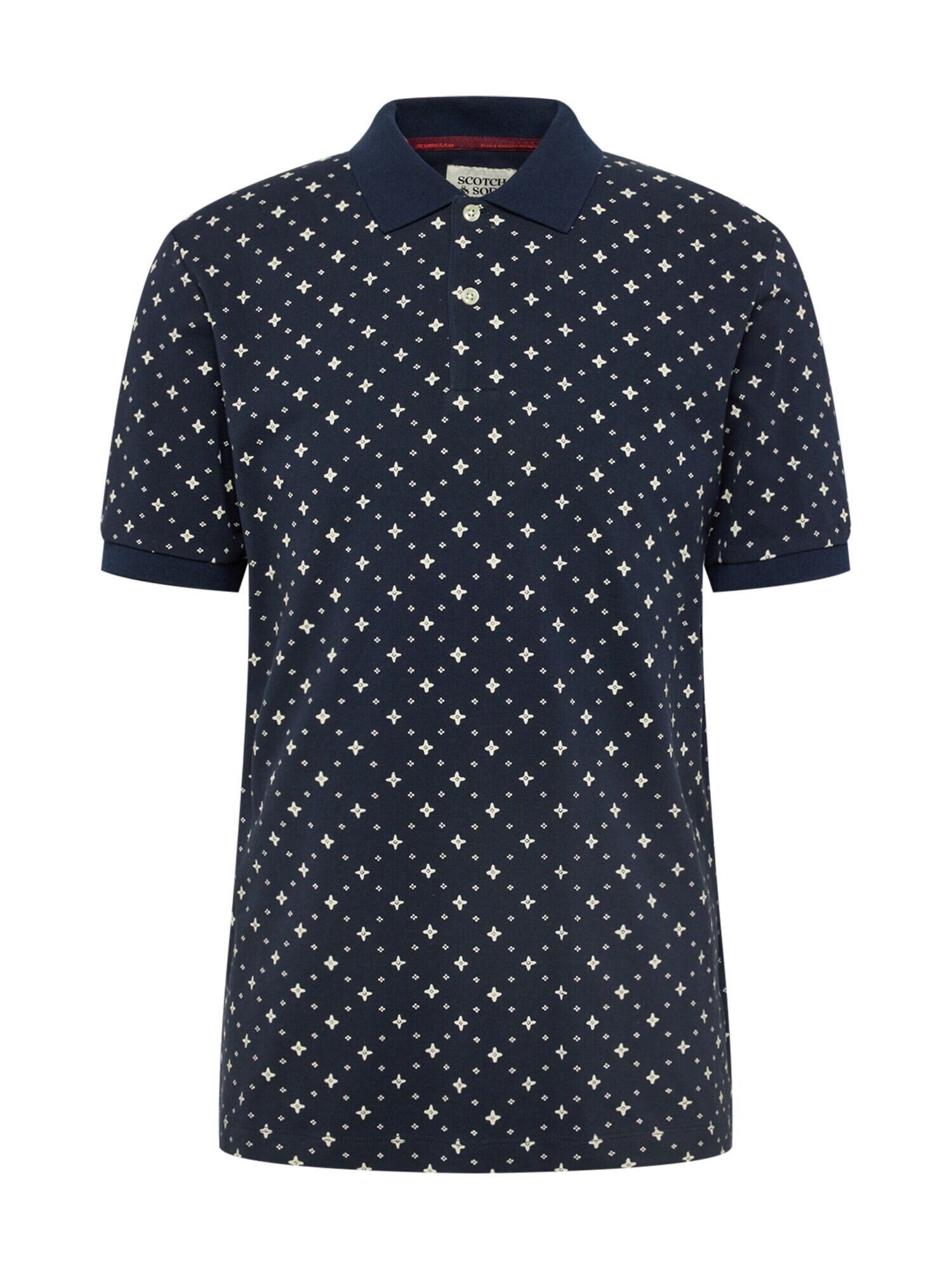 SCOTCH & SODA Tricou albastru marin / alb - Pled.ro