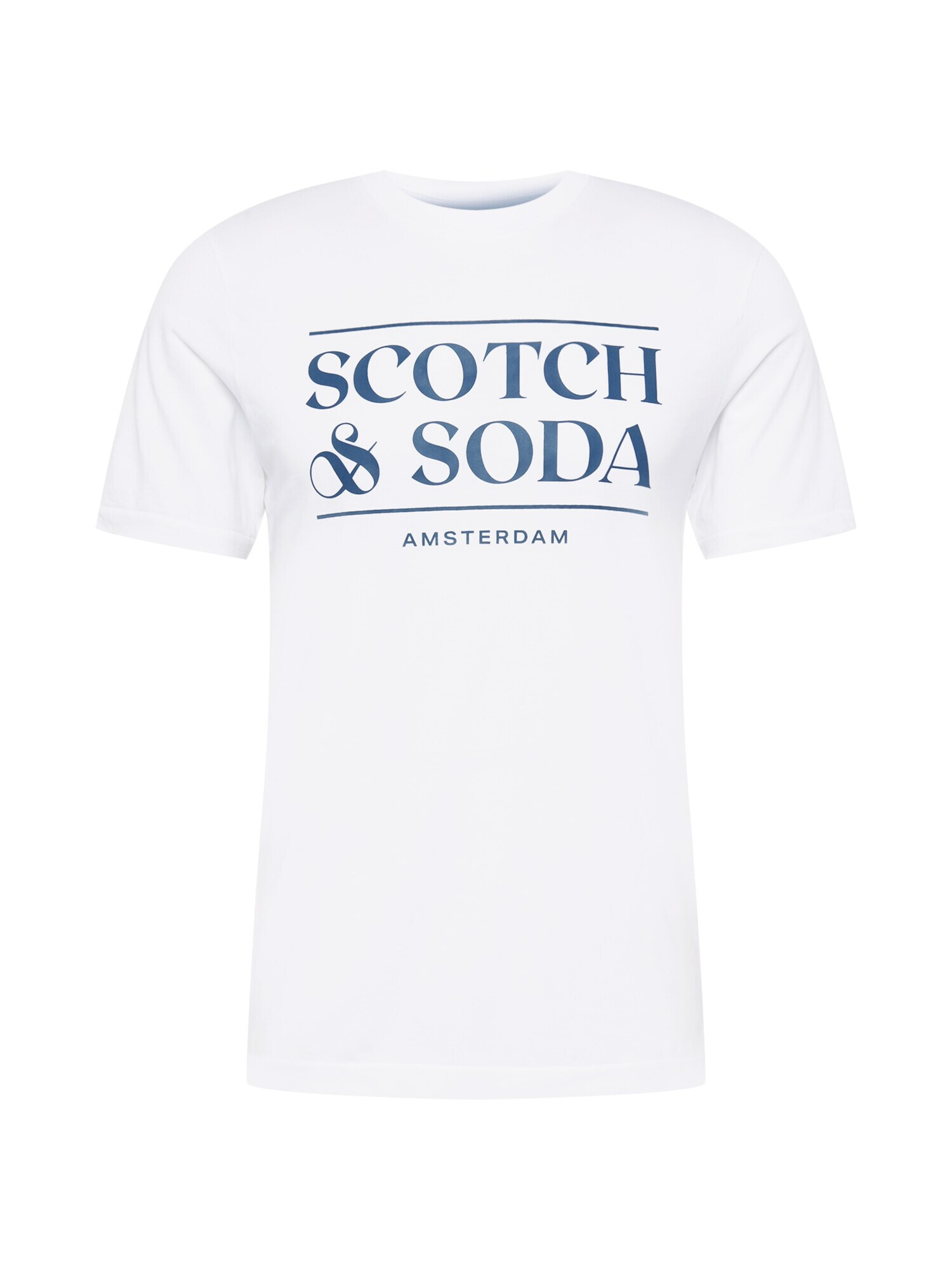 SCOTCH & SODA Tricou albastru marin / alb - Pled.ro