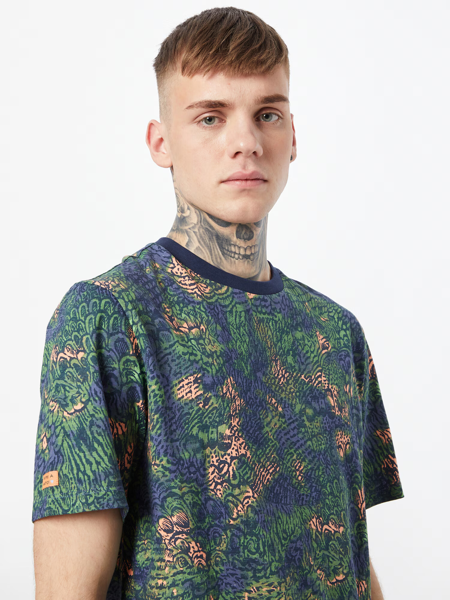 SCOTCH & SODA Tricou bej / albastru închis / verde - Pled.ro