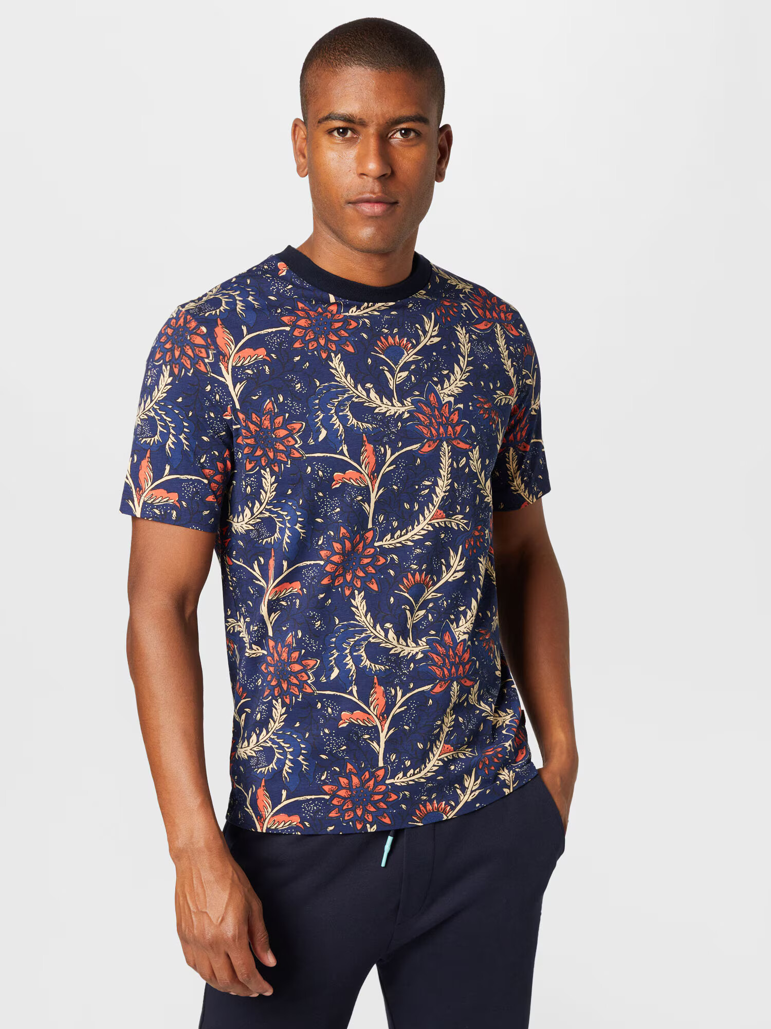 SCOTCH & SODA Tricou bej / bleumarin / roșu - Pled.ro