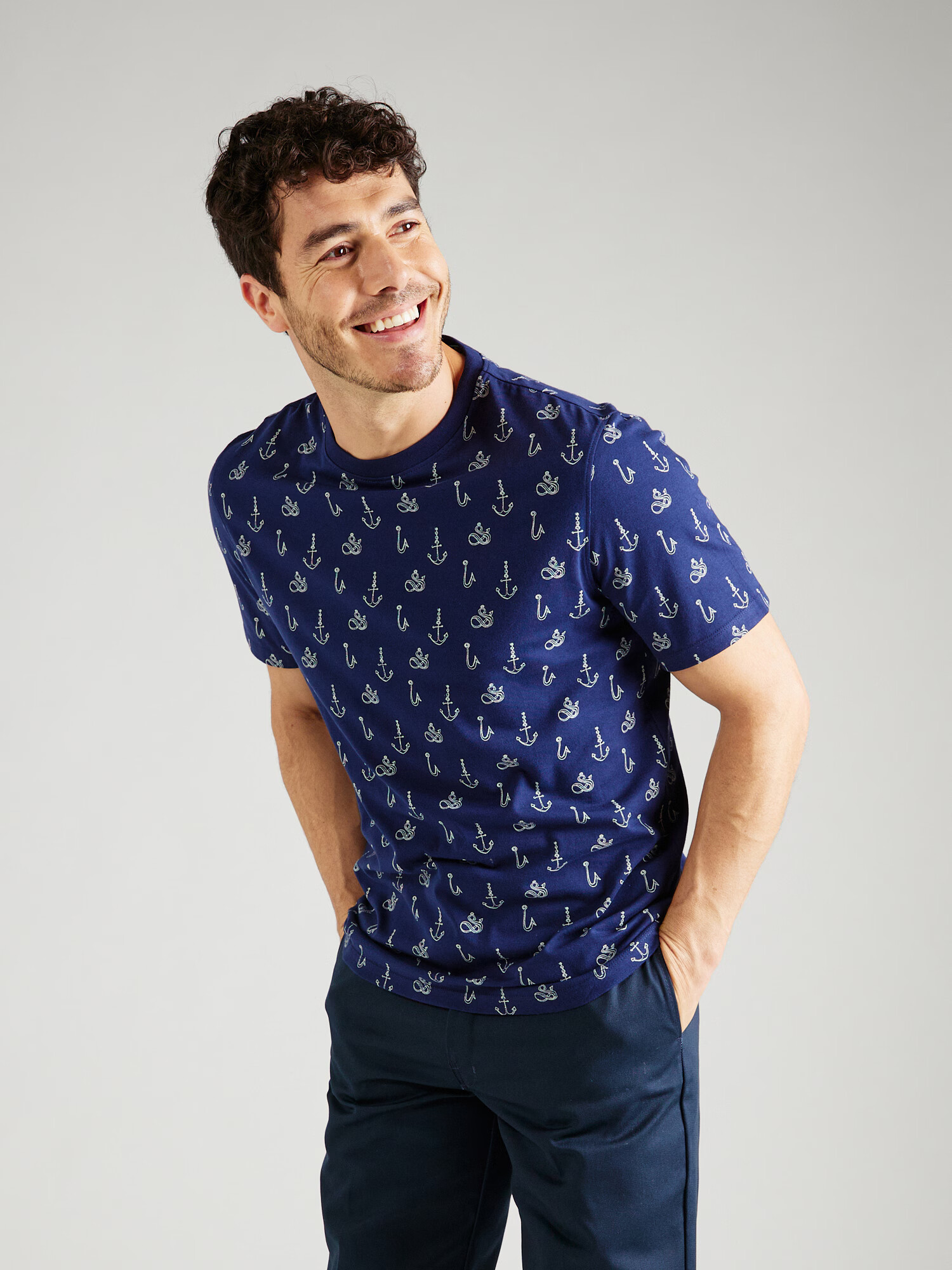 SCOTCH & SODA Tricou bleumarin / alb - Pled.ro