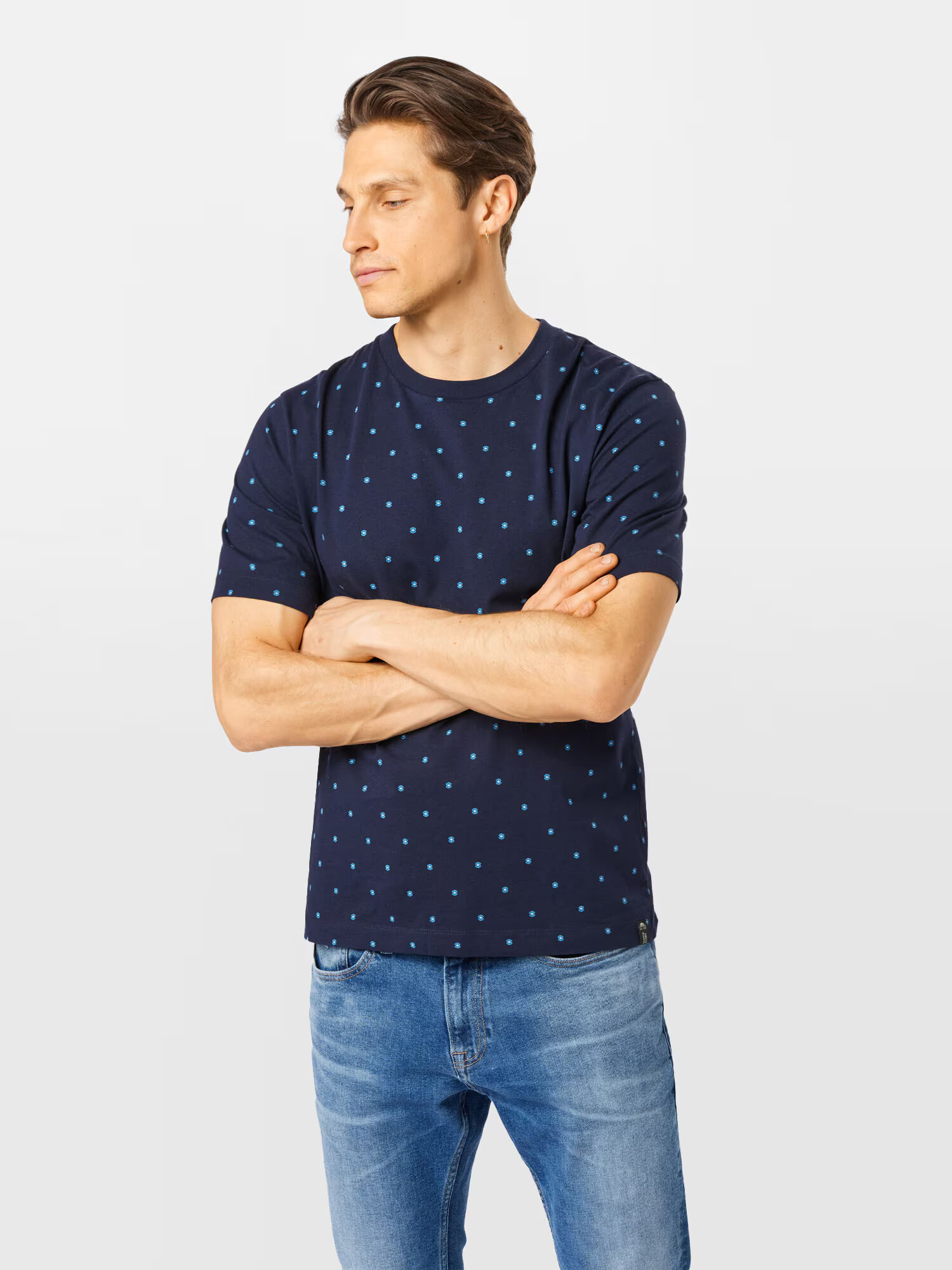 SCOTCH & SODA Tricou bleumarin / azuriu / alb - Pled.ro