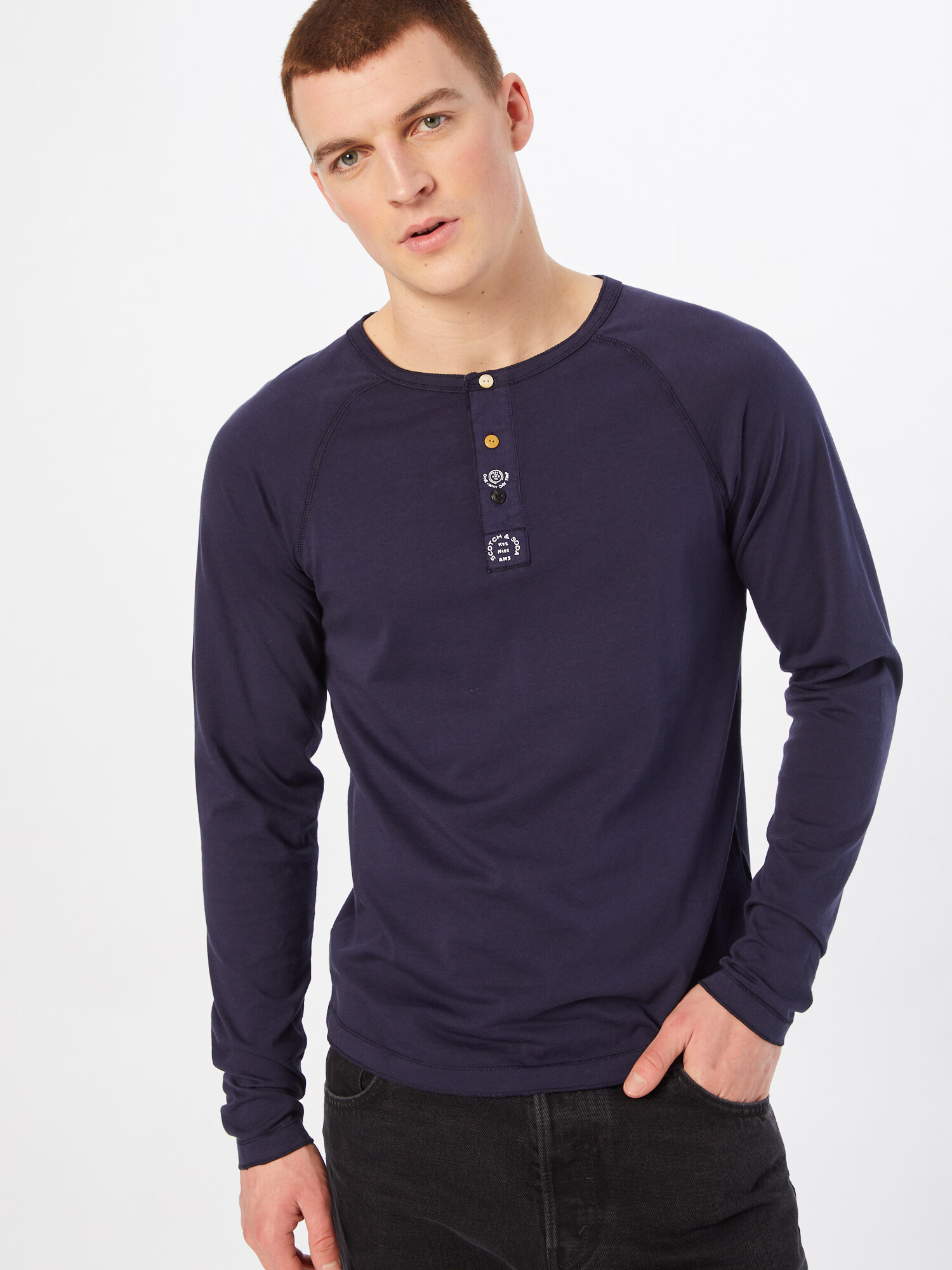 SCOTCH & SODA Tricou bleumarin / galben / negru / alb - Pled.ro