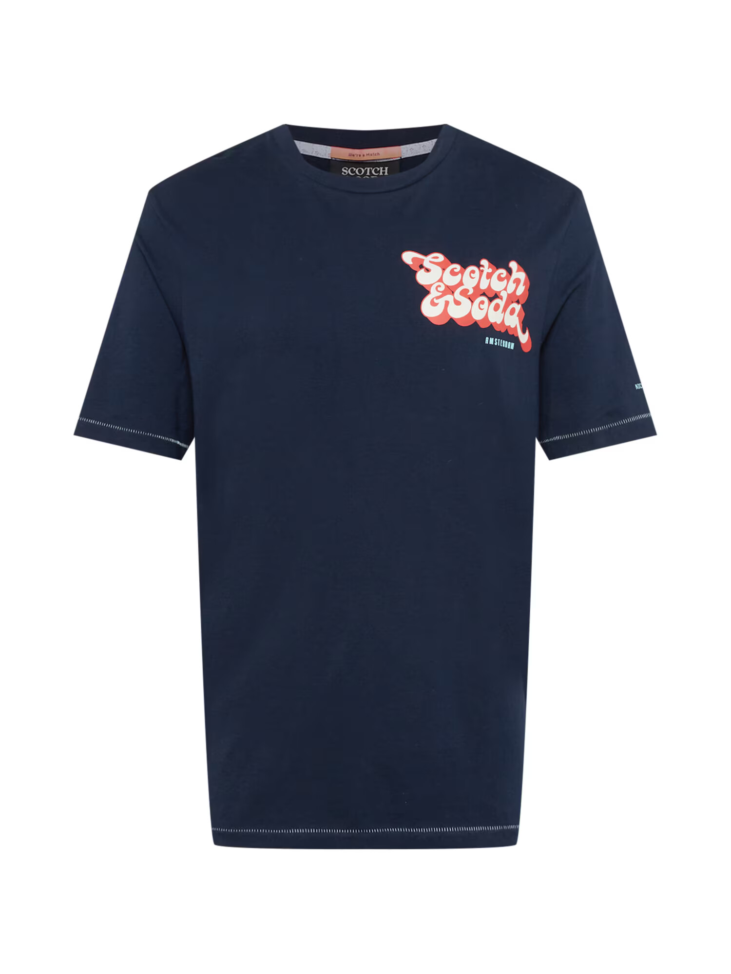 SCOTCH & SODA Tricou bleumarin / roșu / alb - Pled.ro