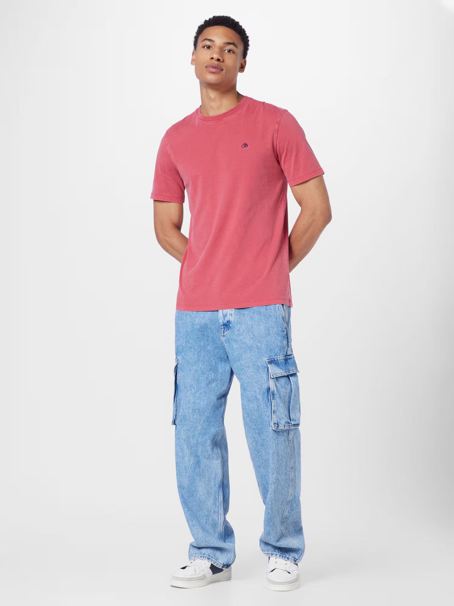 SCOTCH & SODA Tricou bleumarin / roșu pepene - Pled.ro