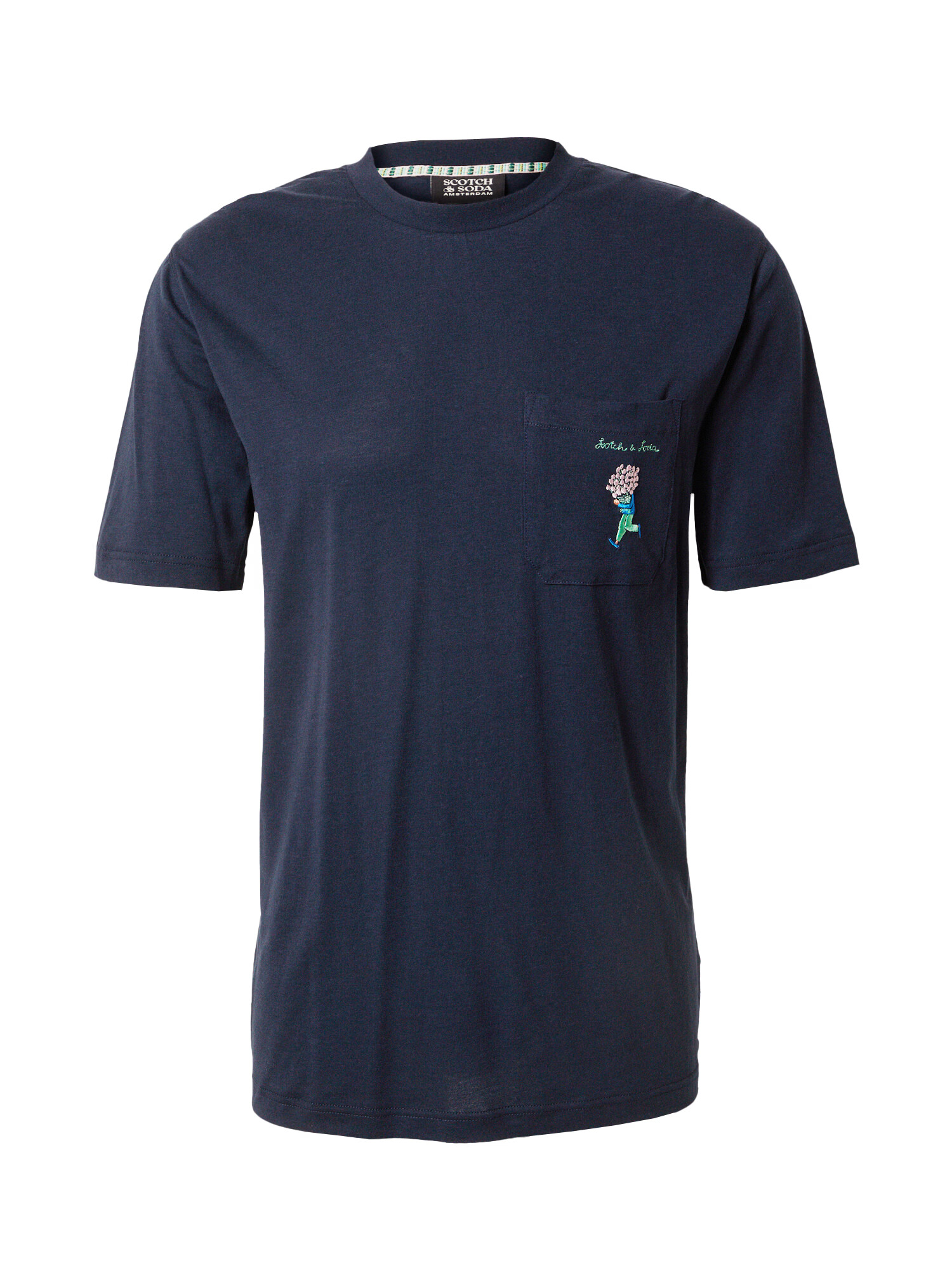 SCOTCH & SODA Tricou bleumarin / verde / roz - Pled.ro