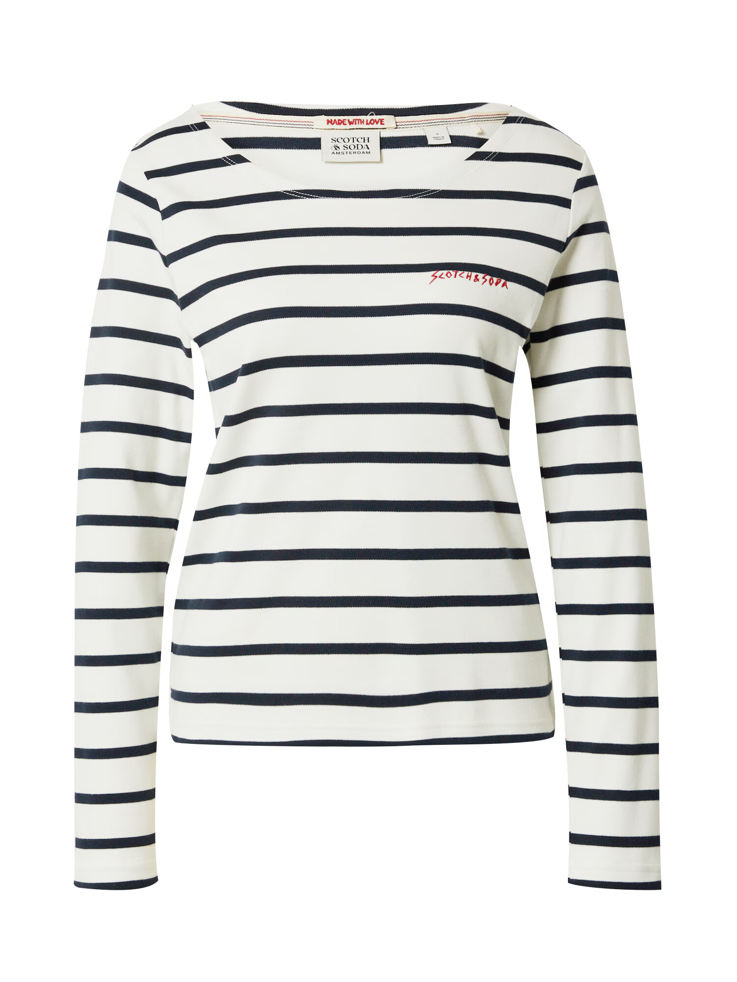 SCOTCH & SODA Tricou 'Breton' bleumarin / roșu / alb murdar - Pled.ro