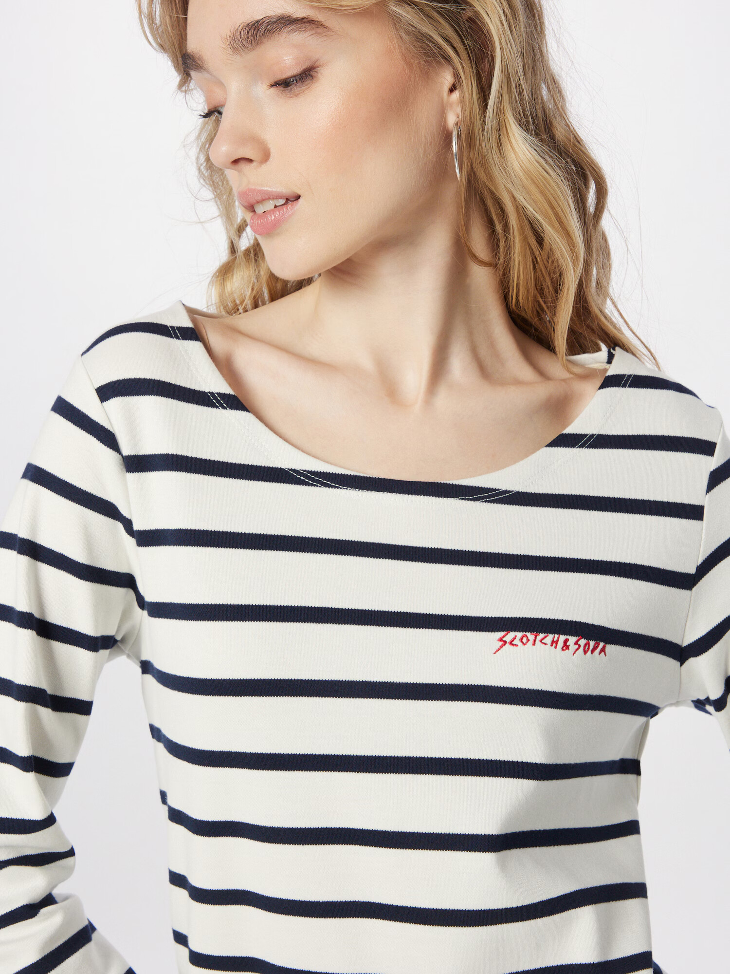 SCOTCH & SODA Tricou 'Breton' bleumarin / roșu / alb murdar - Pled.ro