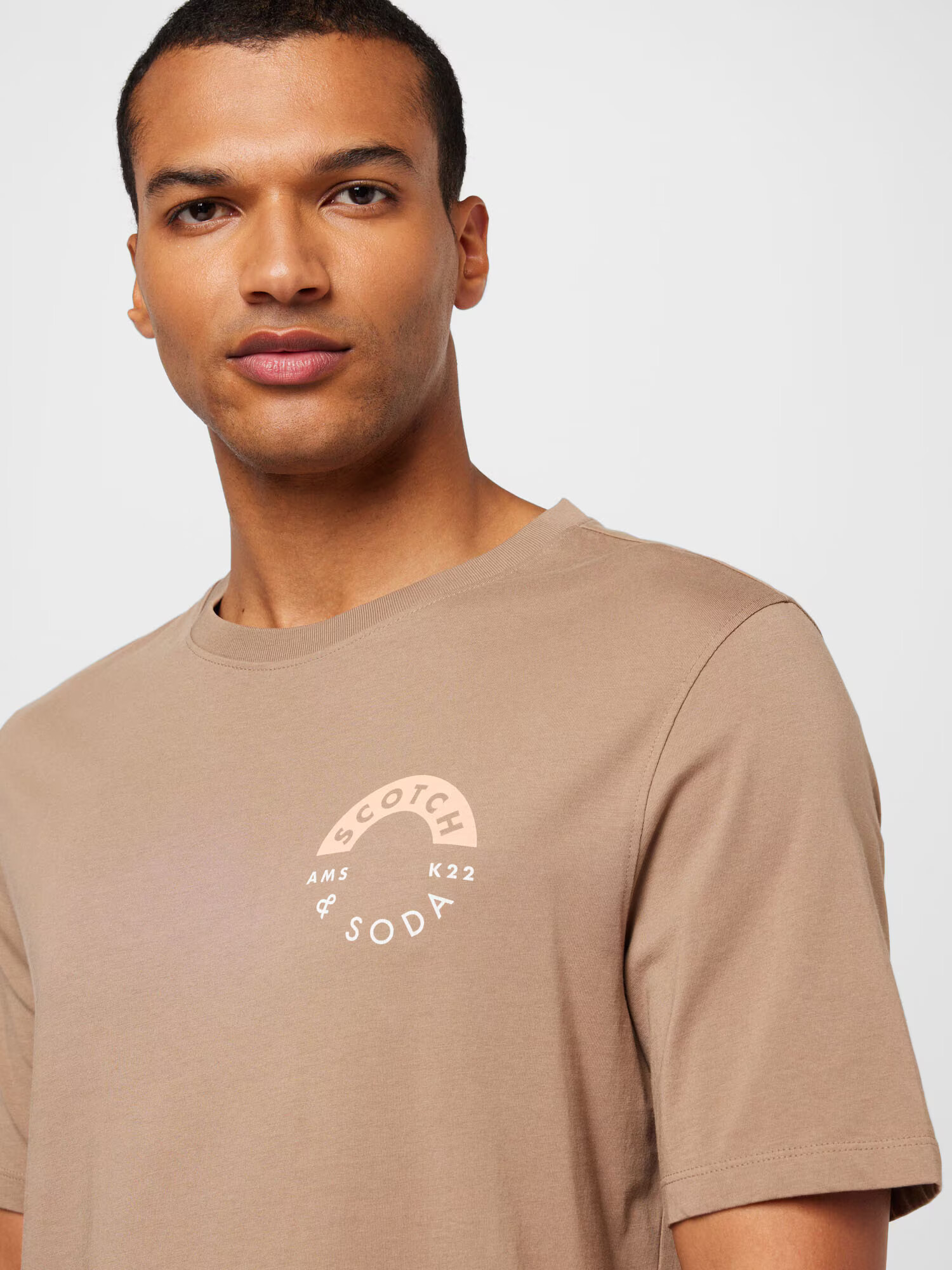 SCOTCH & SODA Tricou crem / bej închis / alb - Pled.ro