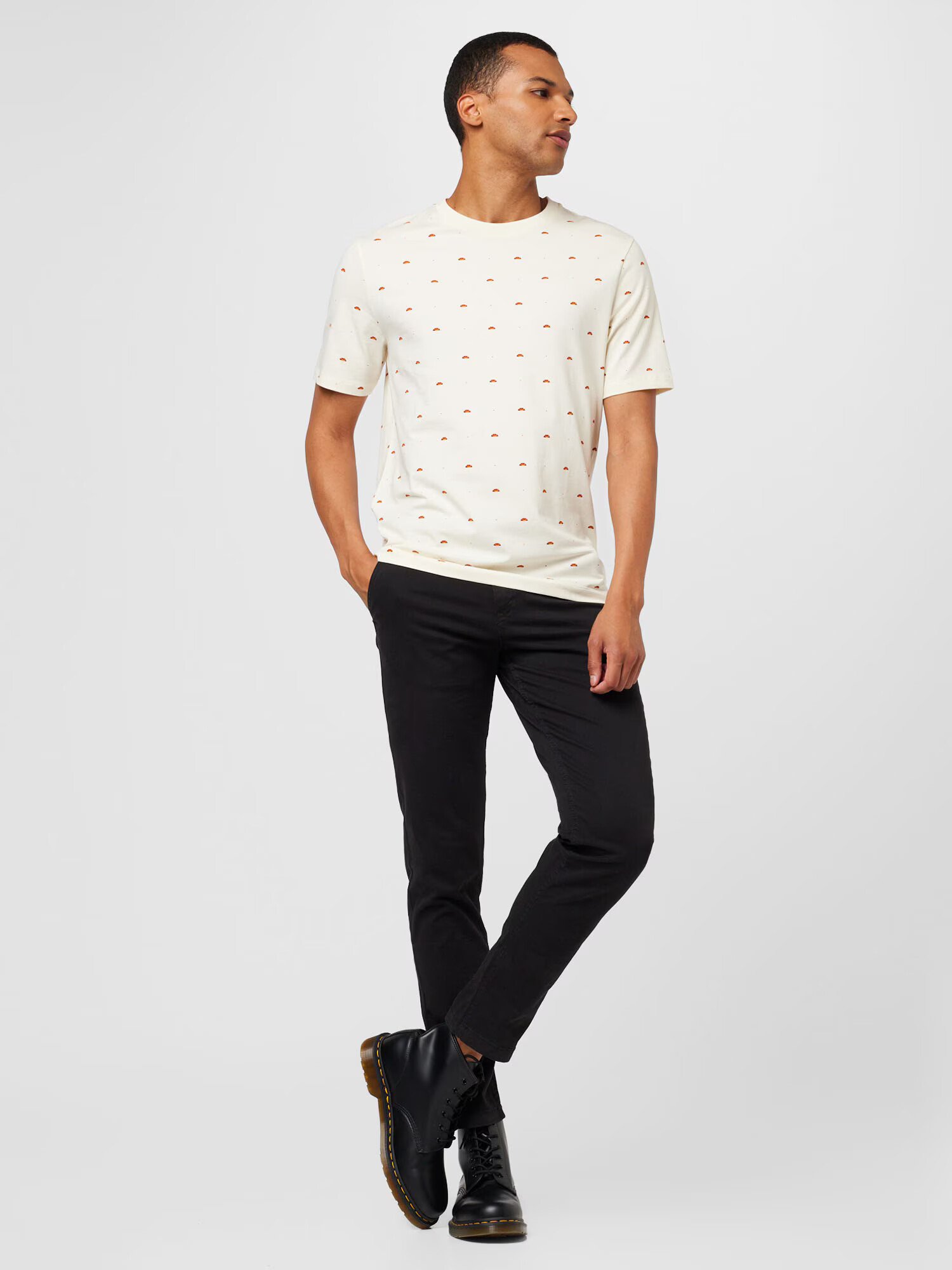 SCOTCH & SODA Tricou crem / ciocolatiu / galben / portocaliu - Pled.ro