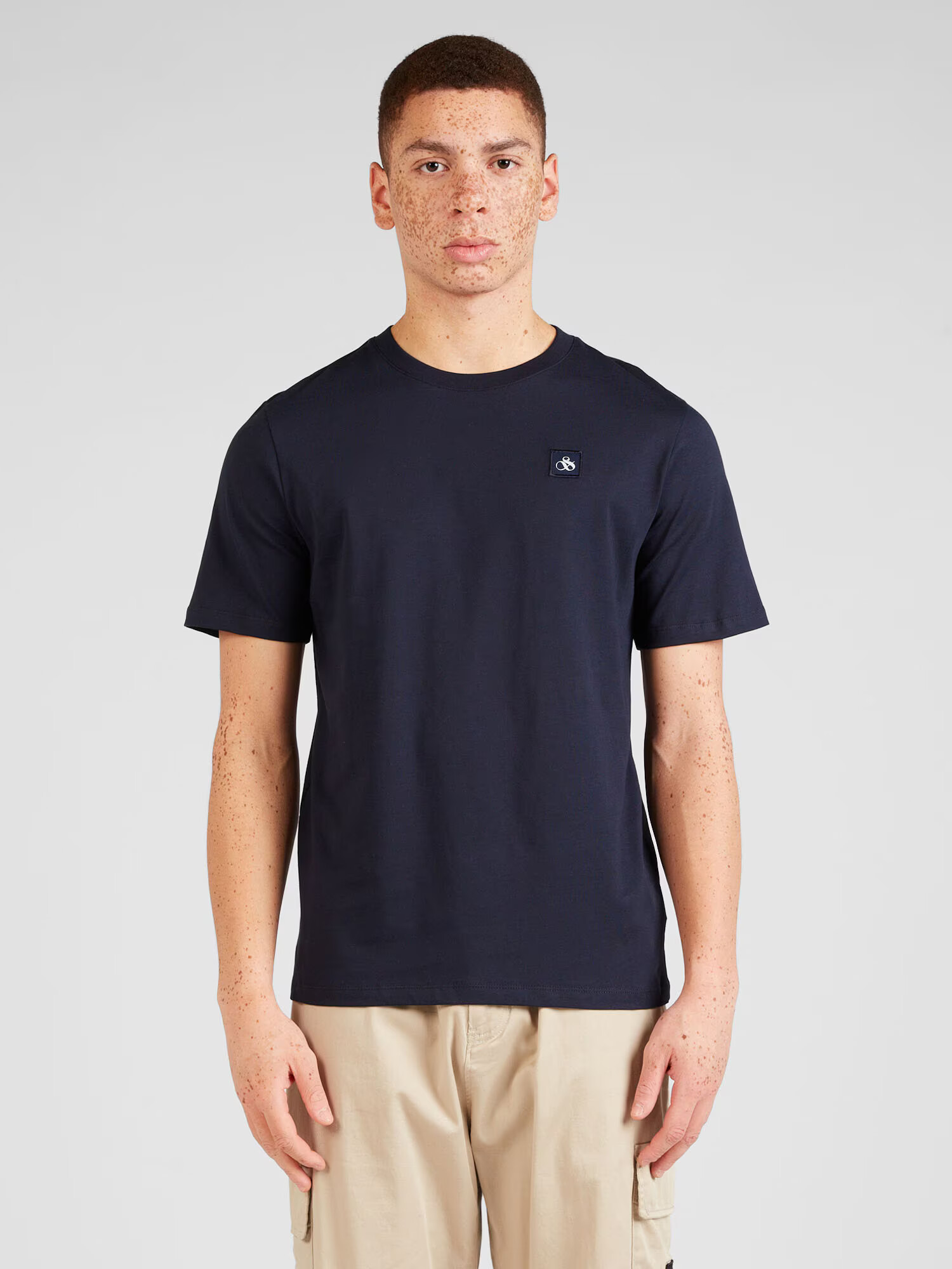 SCOTCH & SODA Tricou 'Essential' bleumarin / alb - Pled.ro