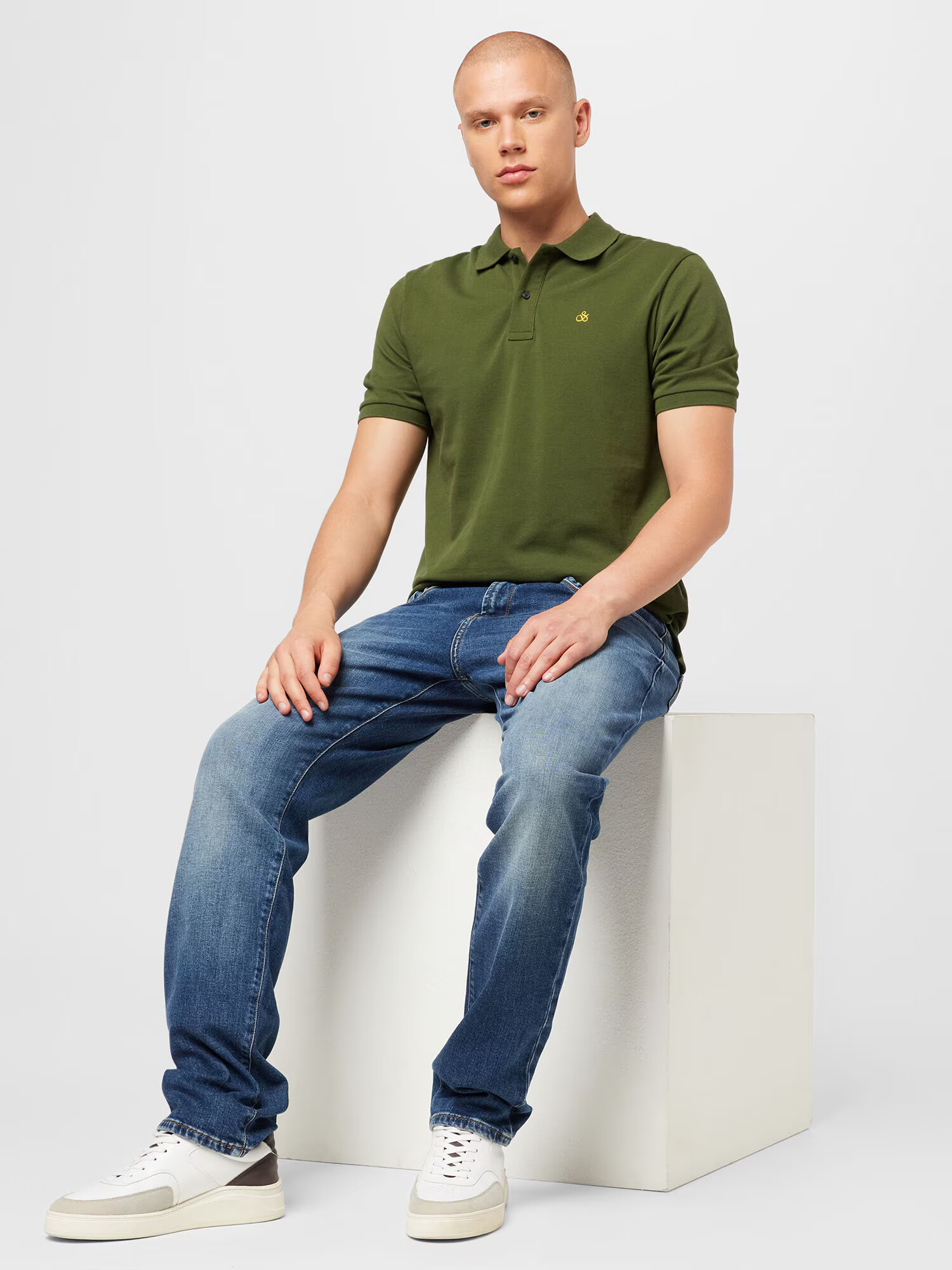 SCOTCH & SODA Tricou galben / oliv - Pled.ro