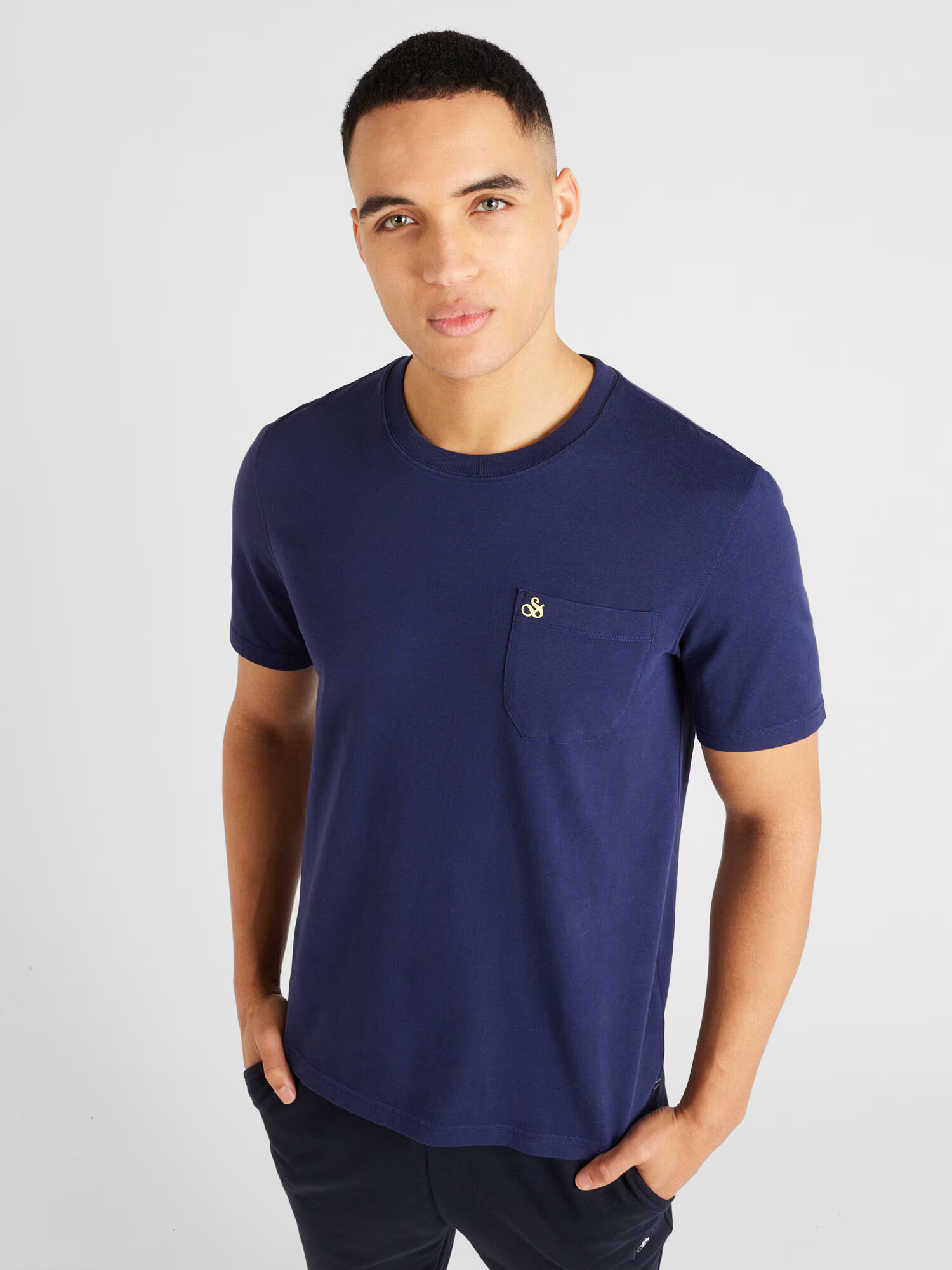 SCOTCH & SODA Tricou indigo / galben deschis - Pled.ro