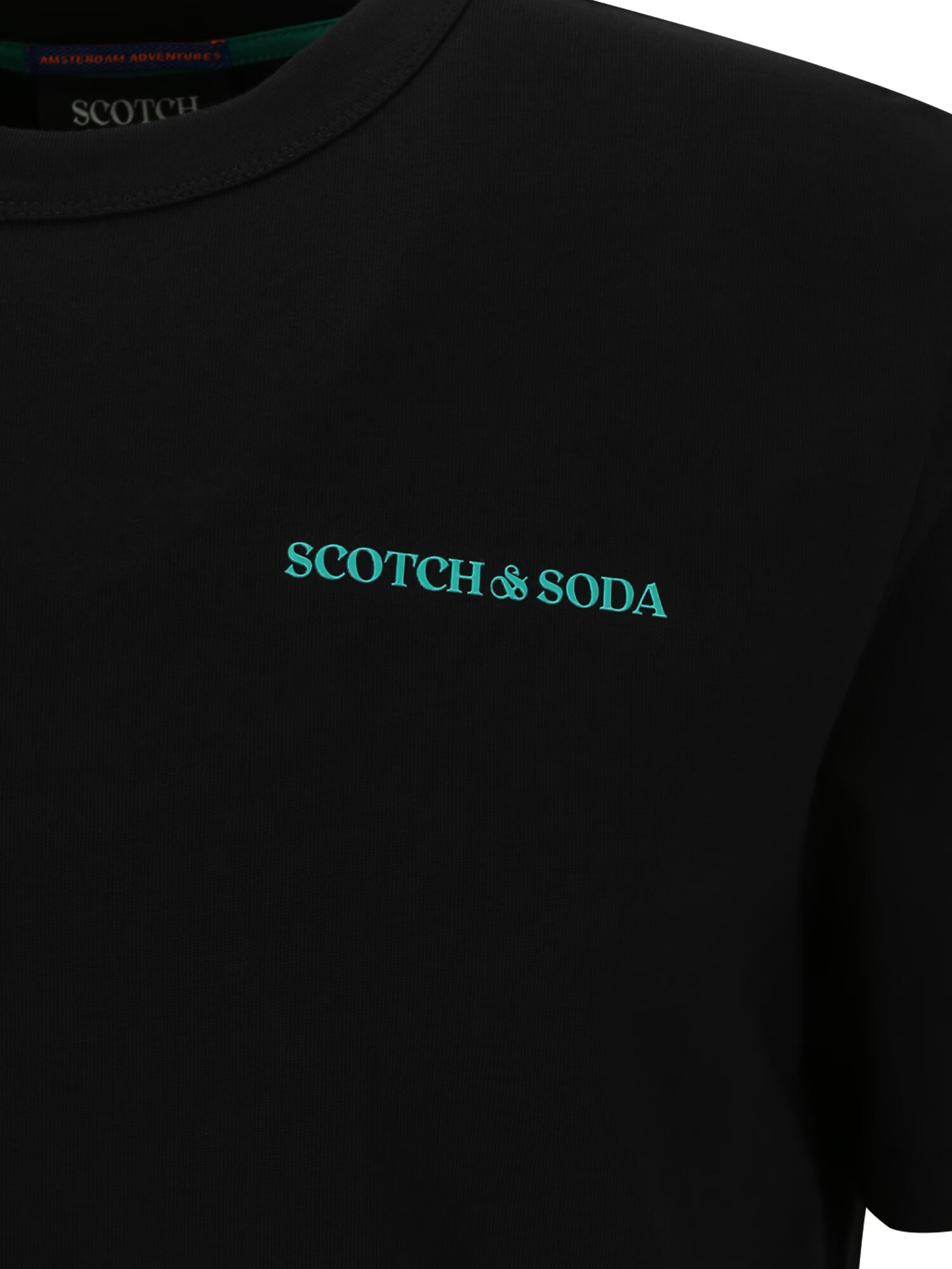 SCOTCH & SODA Tricou turcoaz / negru - Pled.ro