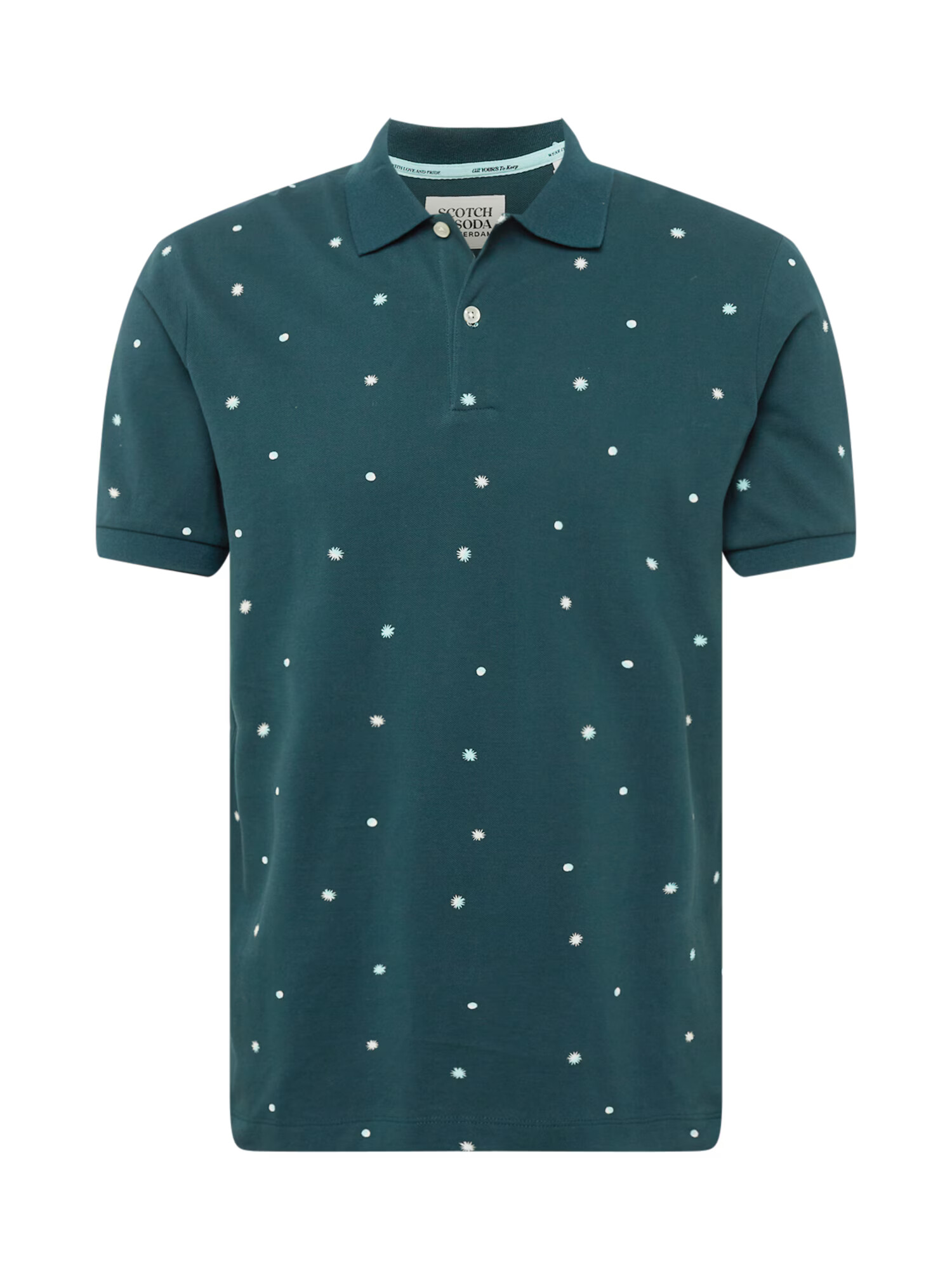 SCOTCH & SODA Tricou verde mentă / verde pin / alb - Pled.ro