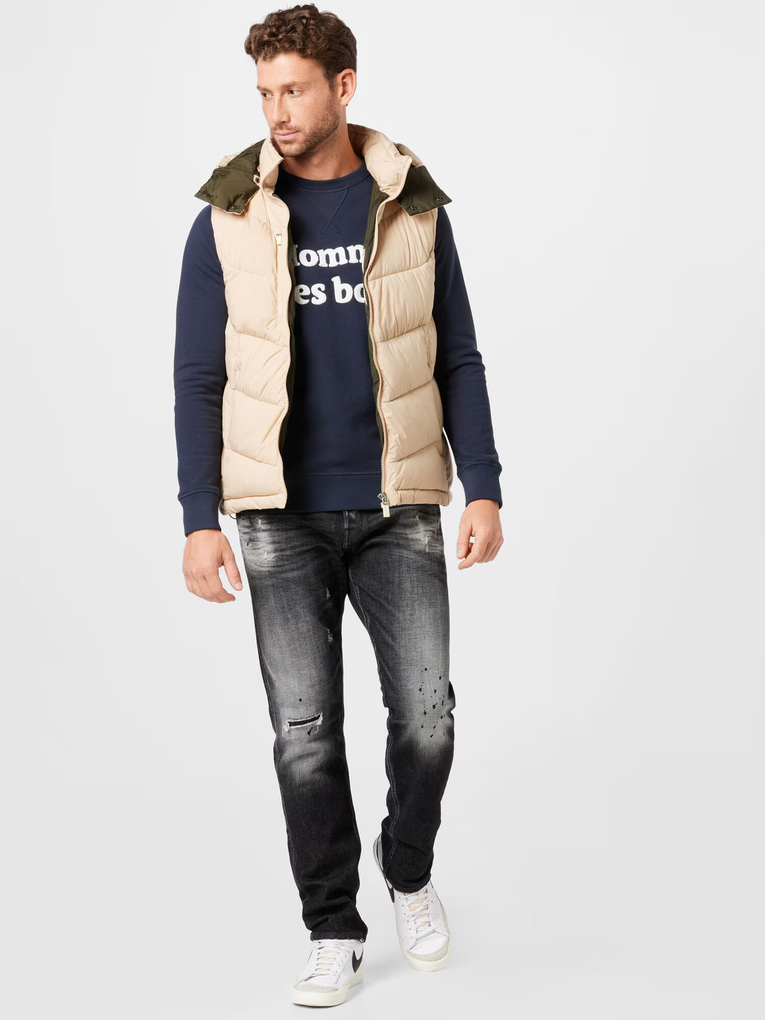 SCOTCH & SODA Vestă alb kitt / kaki - Pled.ro