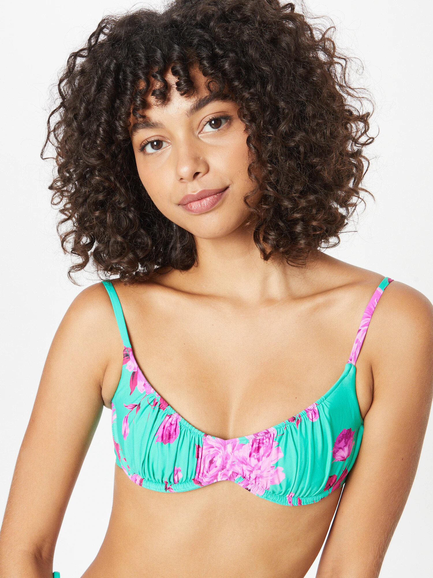 Seafolly Sutien costum de baie 'Sweetheart' verde jad / roz / roz închis - Pled.ro