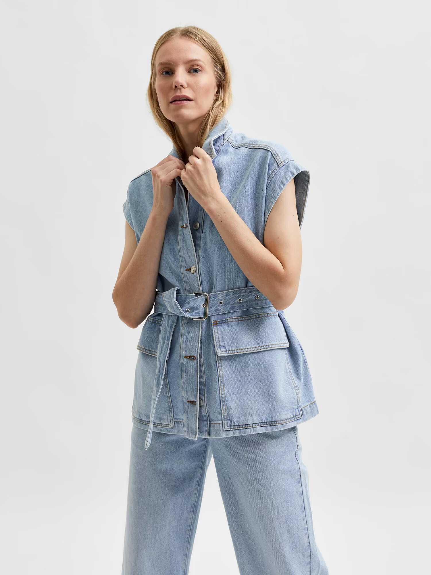 SELECTED FEMME Bluză 'Julia' albastru denim - Pled.ro