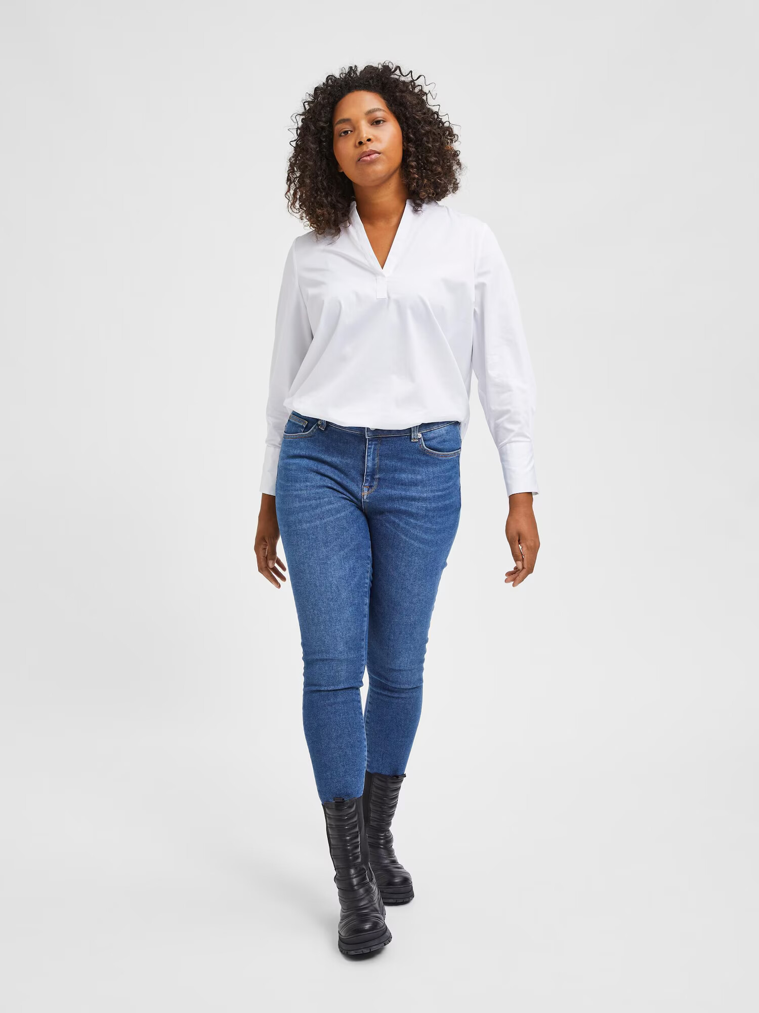 Selected Femme Curve Jeans 'Tia' albastru - Pled.ro