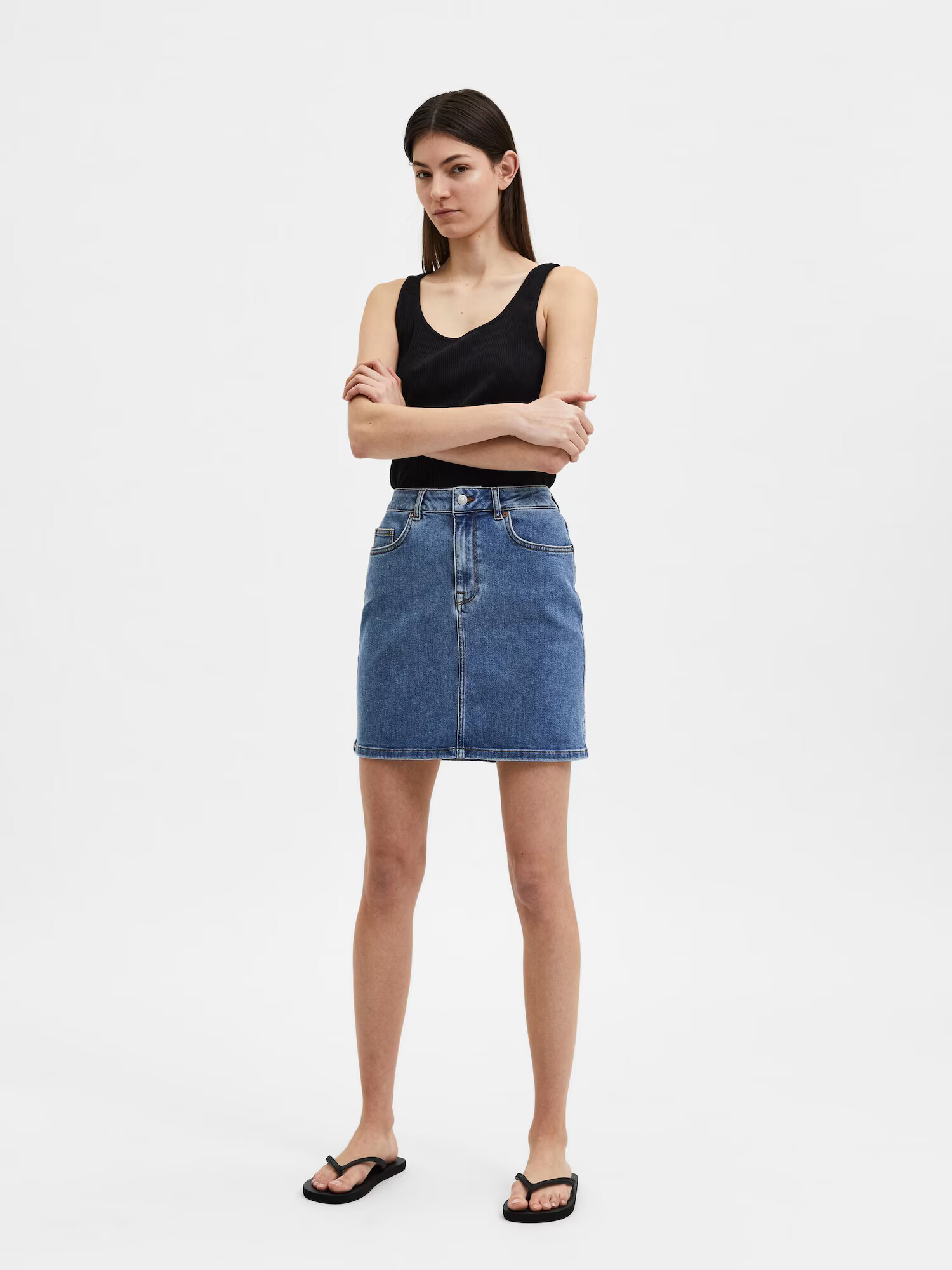 SELECTED FEMME Fustă 'Svava' albastru denim - Pled.ro