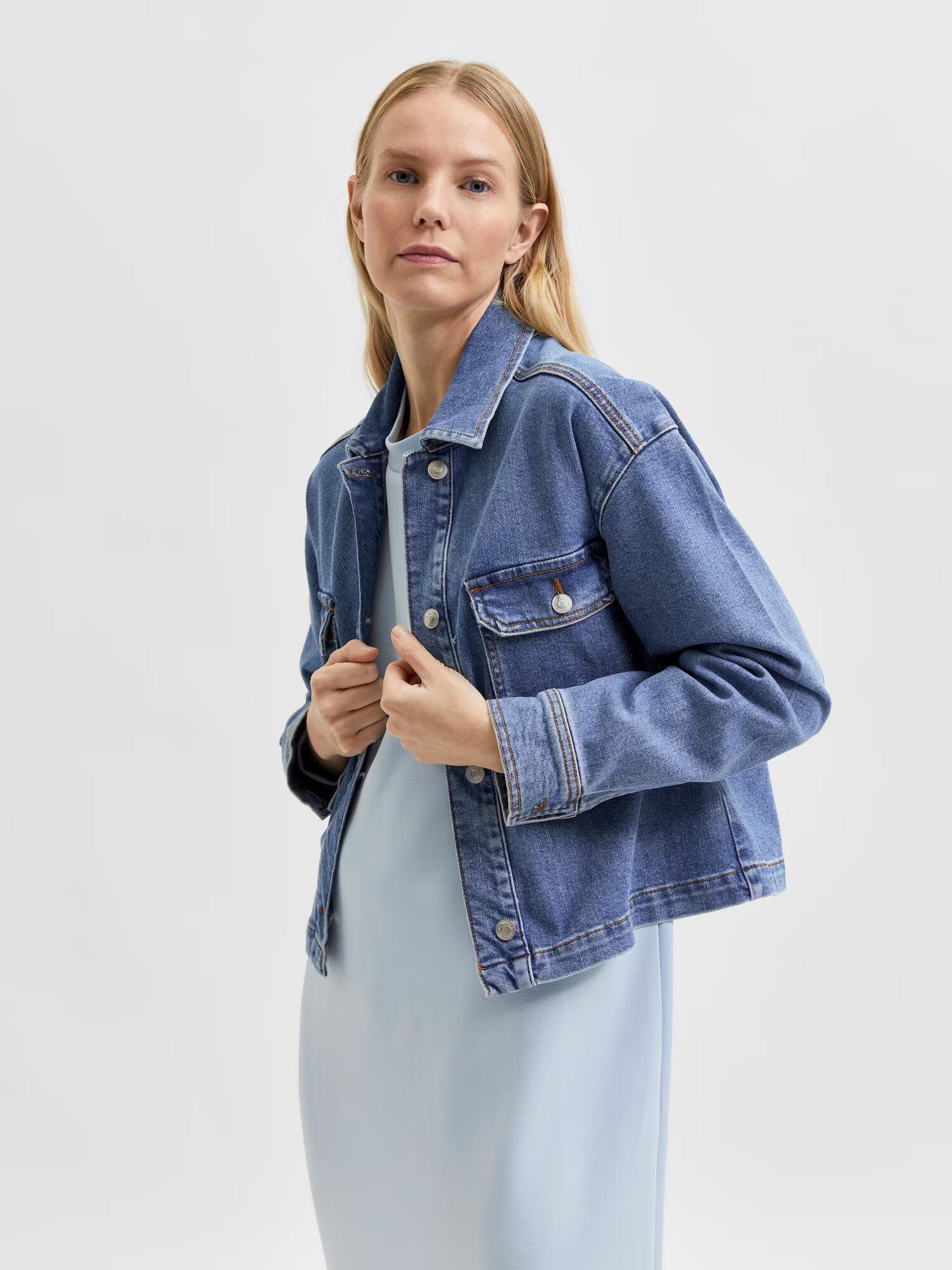 SELECTED FEMME Geacă de primăvară-toamnă 'Karla' albastru denim - Pled.ro