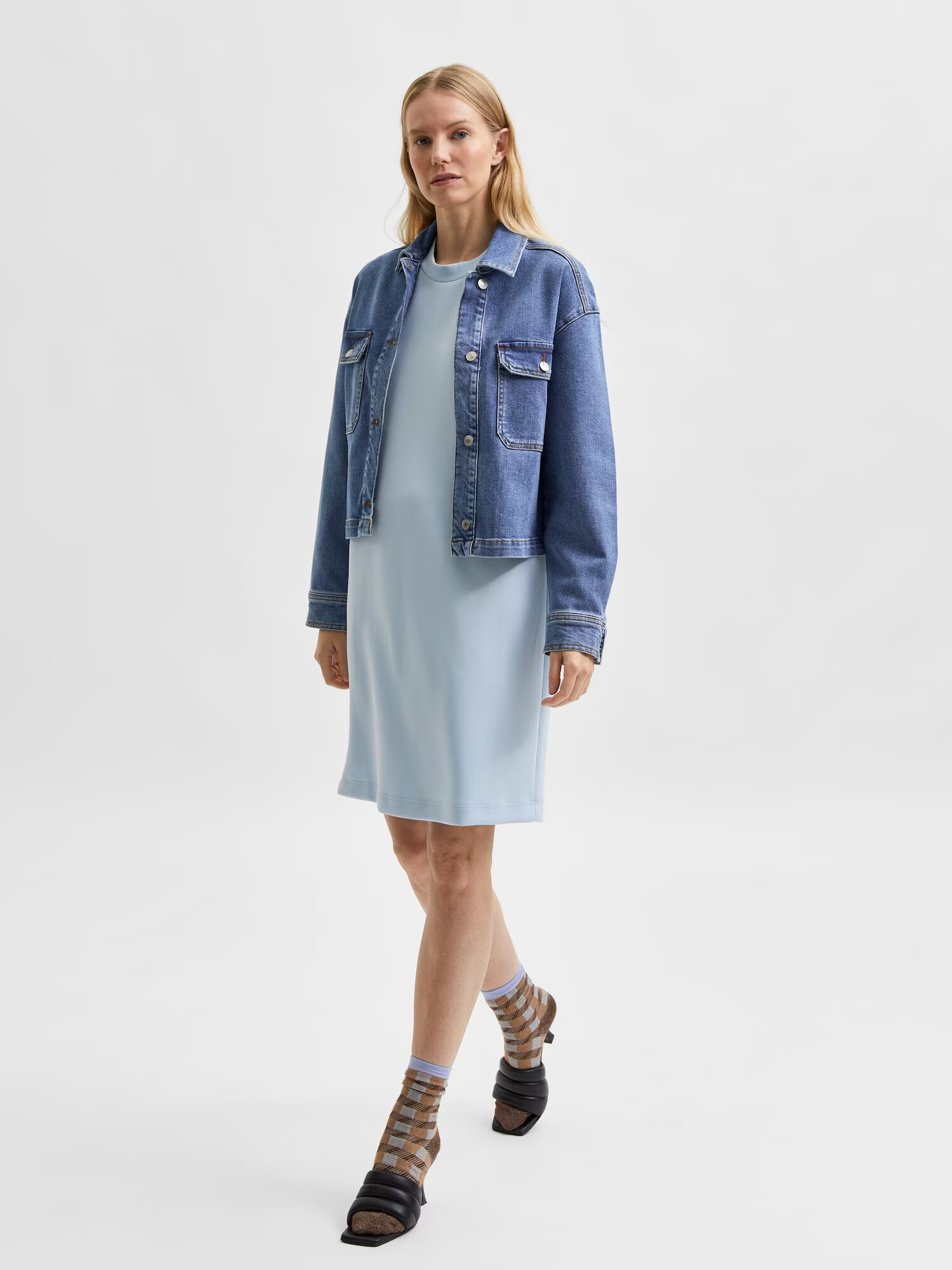 SELECTED FEMME Geacă de primăvară-toamnă 'Karla' albastru denim - Pled.ro