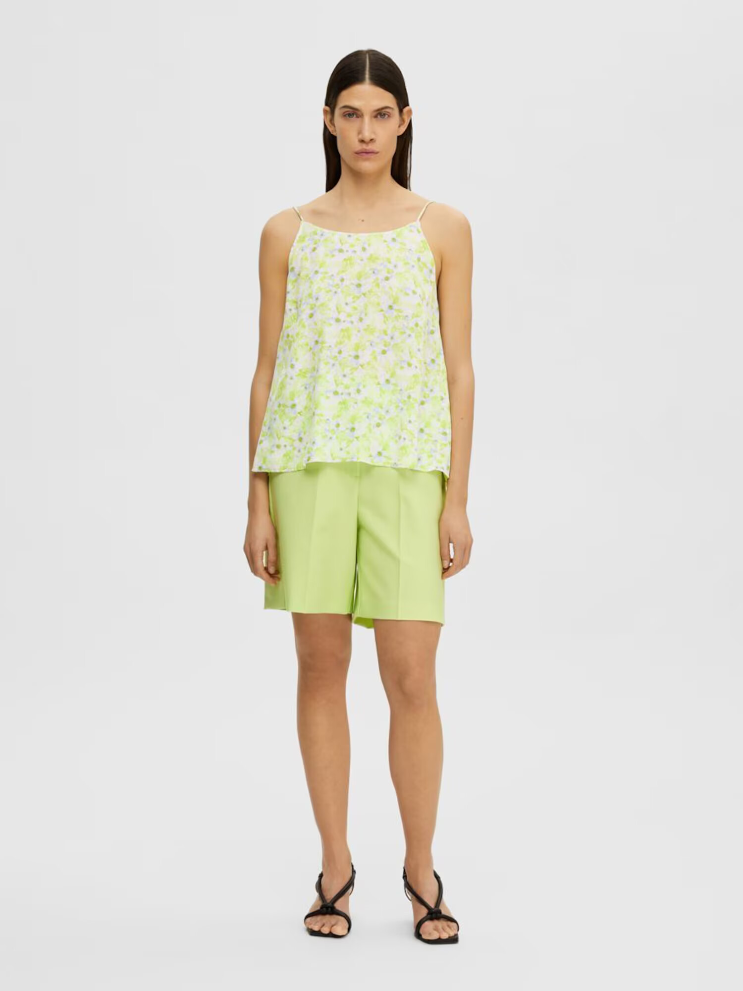 SELECTED FEMME Pantaloni 'Binna' verde neon - Pled.ro