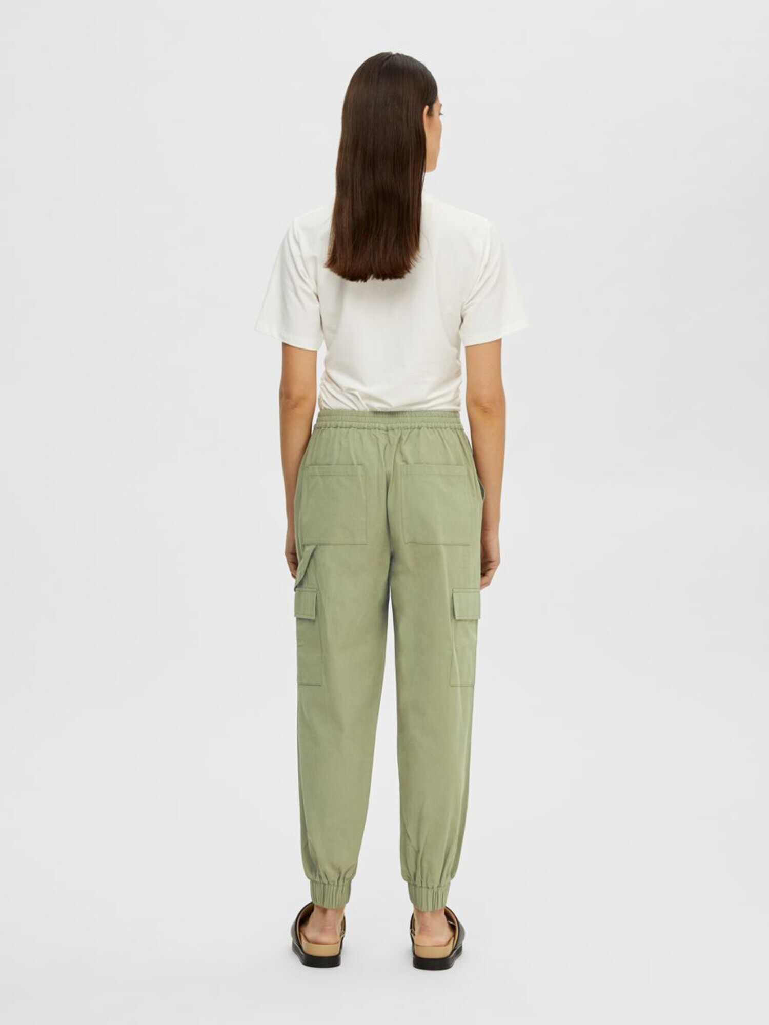 SELECTED FEMME Pantaloni cu buzunare 'Cille' verde - Pled.ro