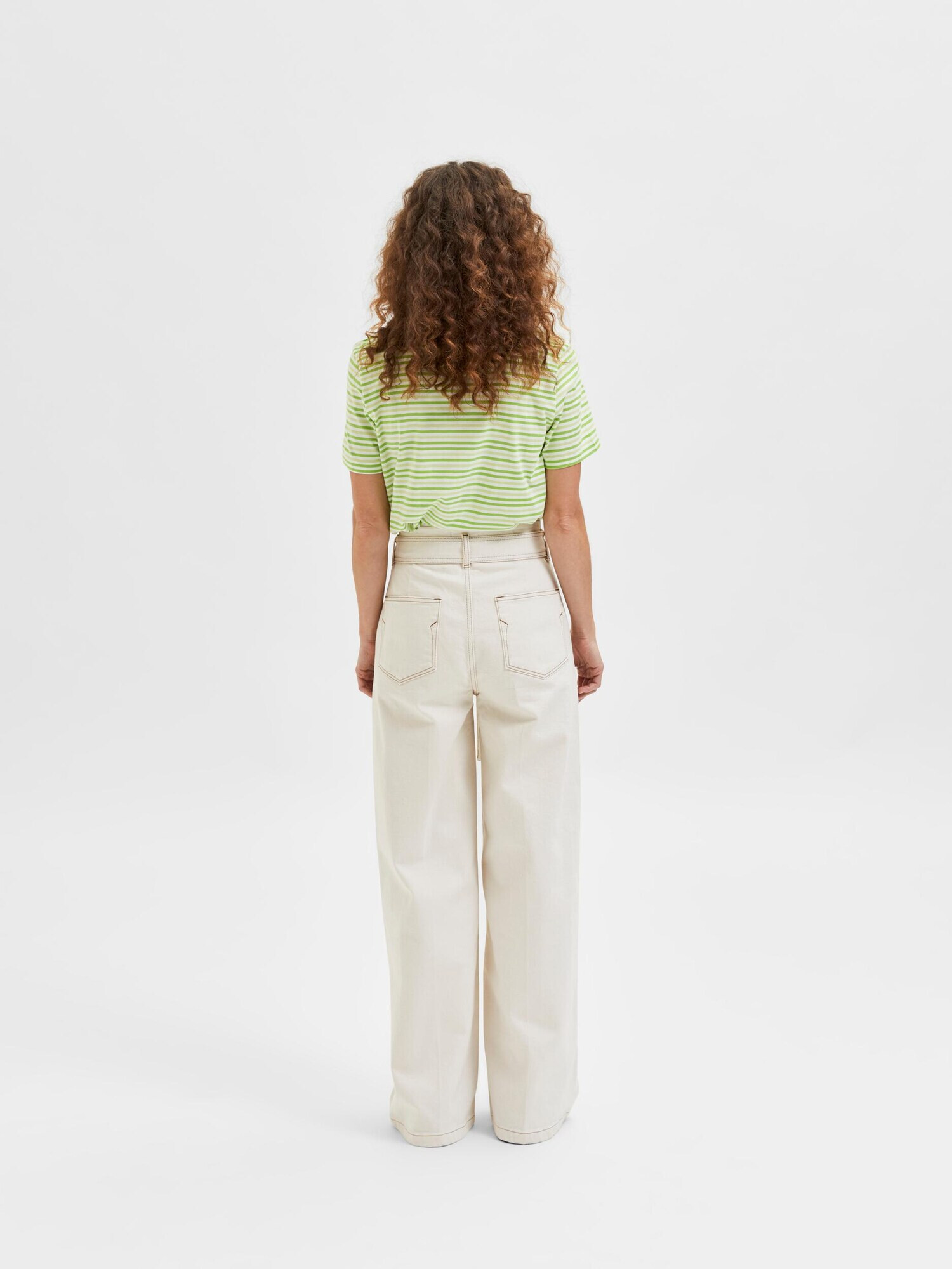 SELECTED FEMME Pantaloni cu cute 'Rilay' bej - Pled.ro