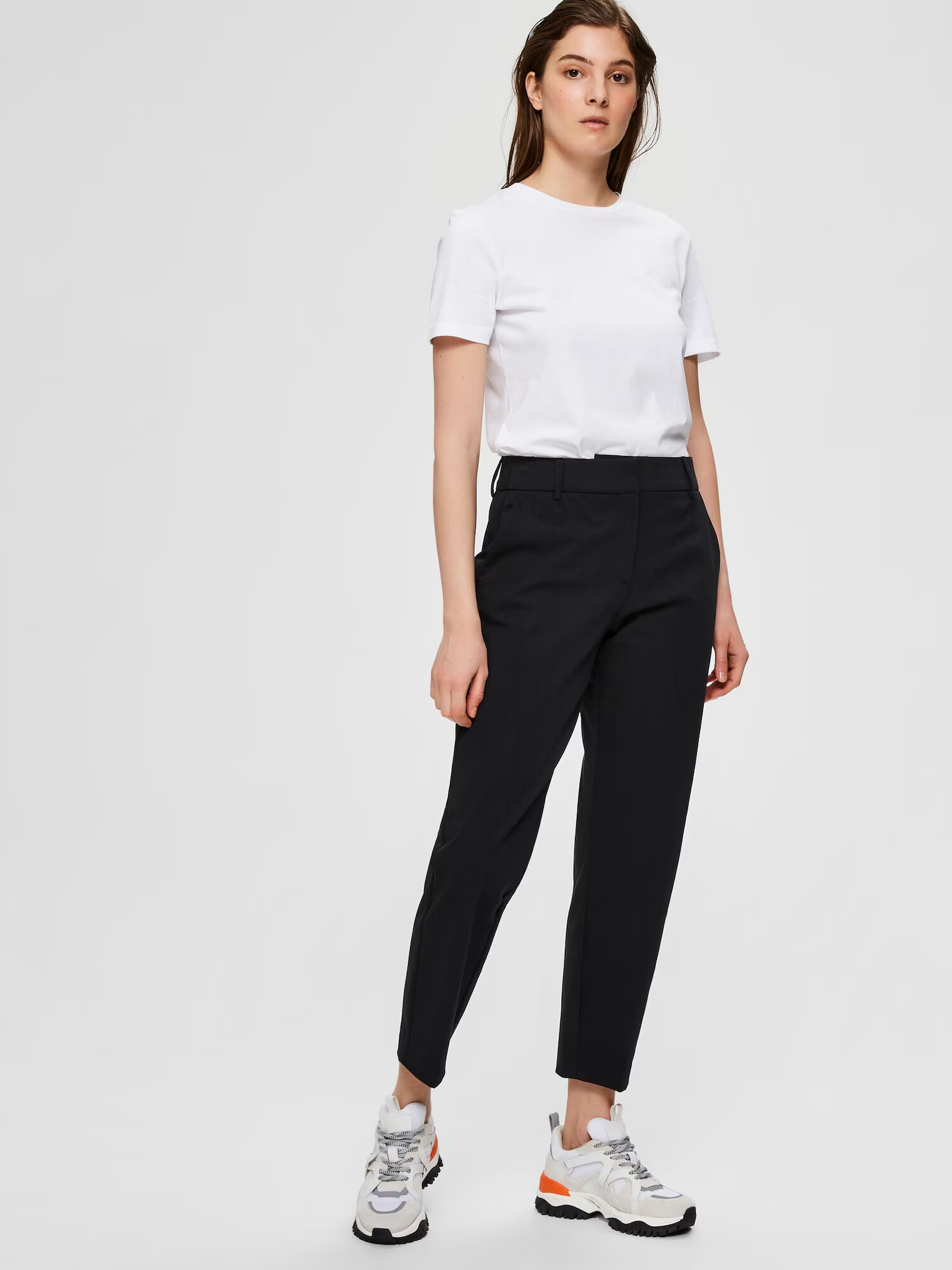 SELECTED FEMME Pantaloni cu dungă 'Ria' negru - Pled.ro