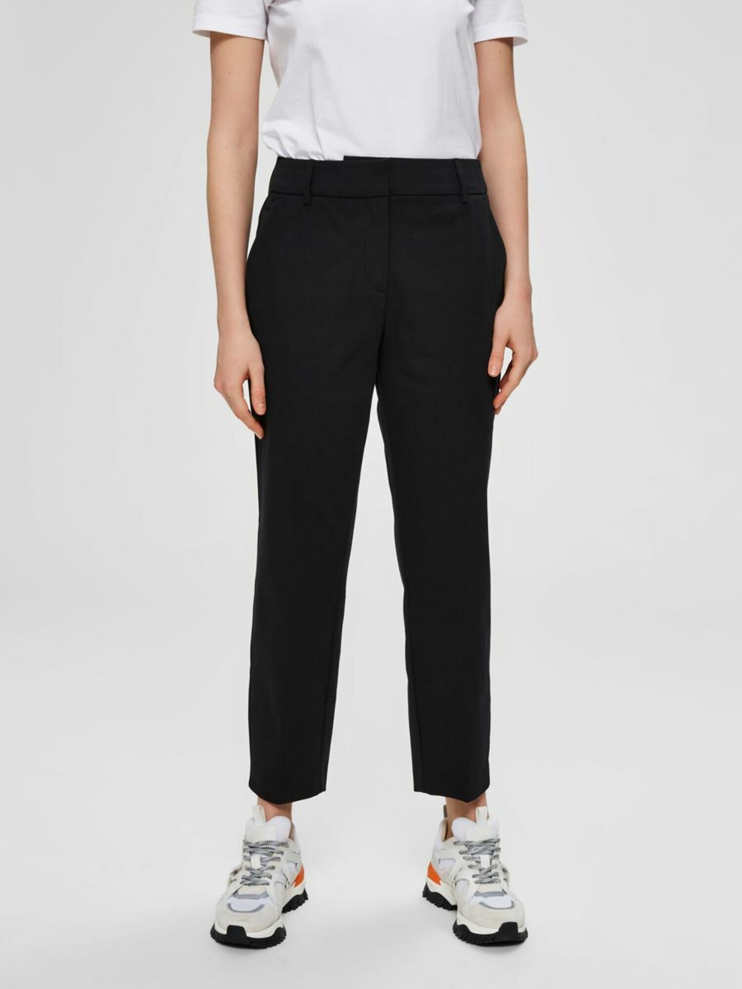 SELECTED FEMME Pantaloni cu dungă 'Ria' negru - Pled.ro