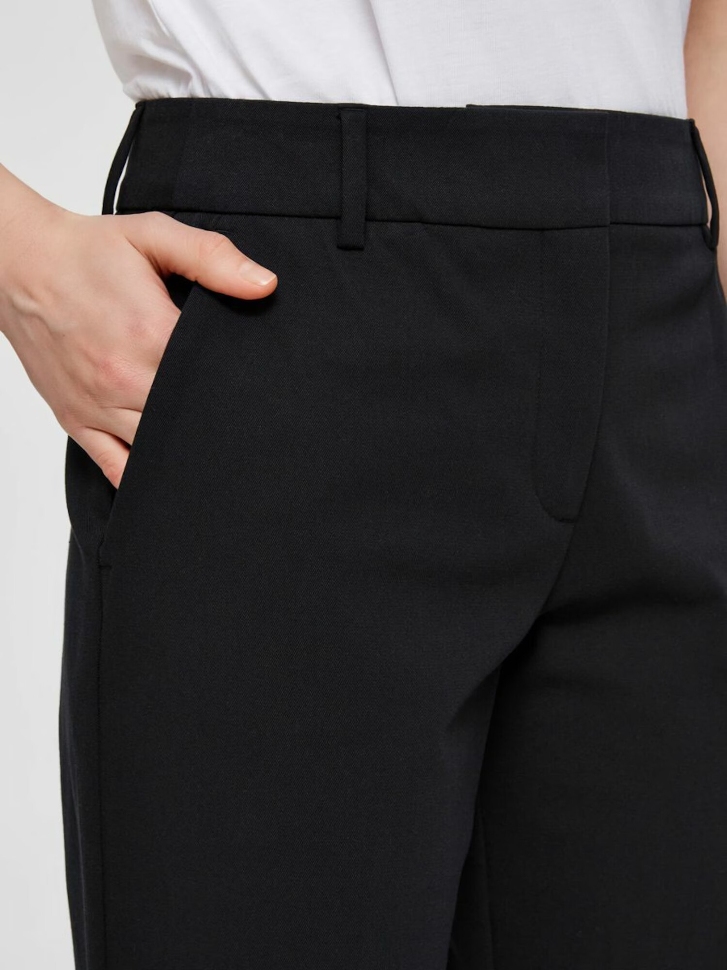 SELECTED FEMME Pantaloni cu dungă 'Ria' negru - Pled.ro